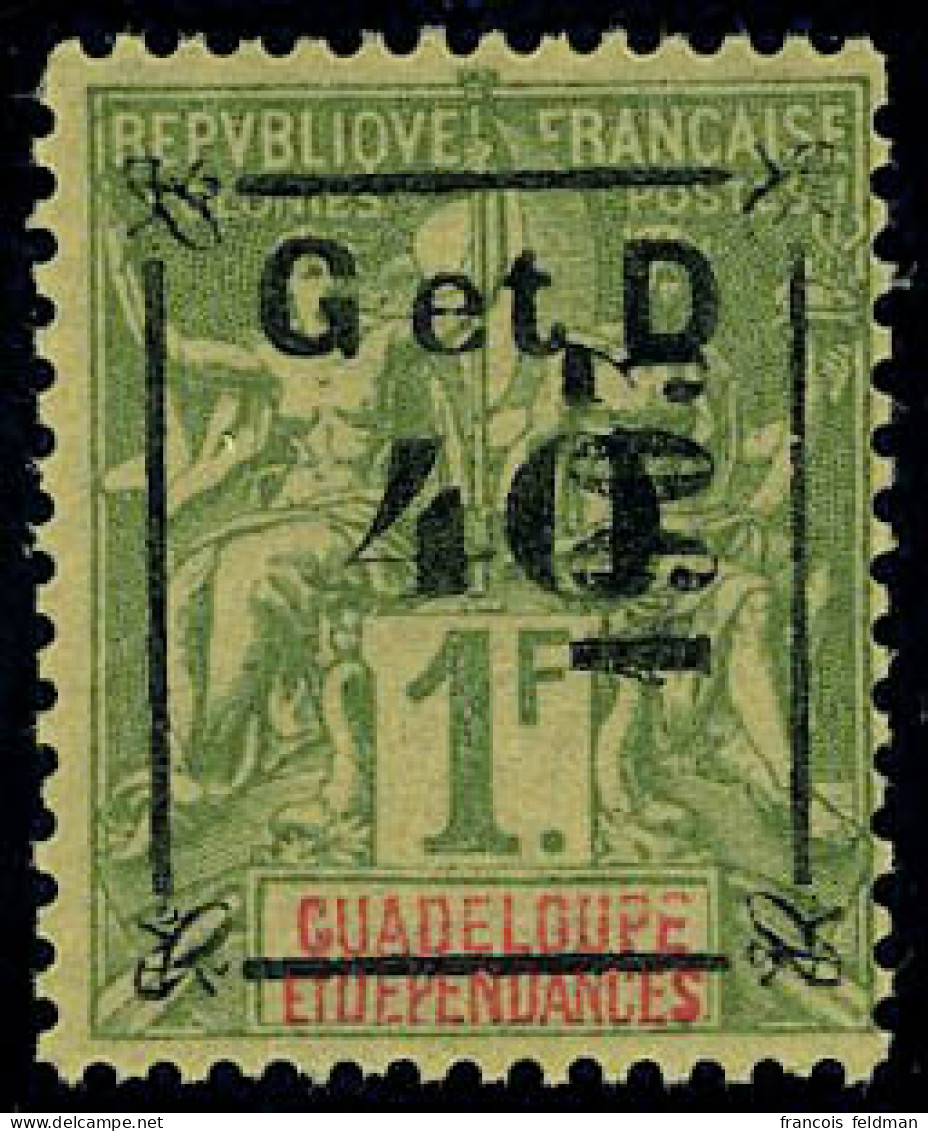 Neuf Avec Charnière N° 54, 40 S/1F, Olive Surcharge Noire, Cl, TB - Other & Unclassified