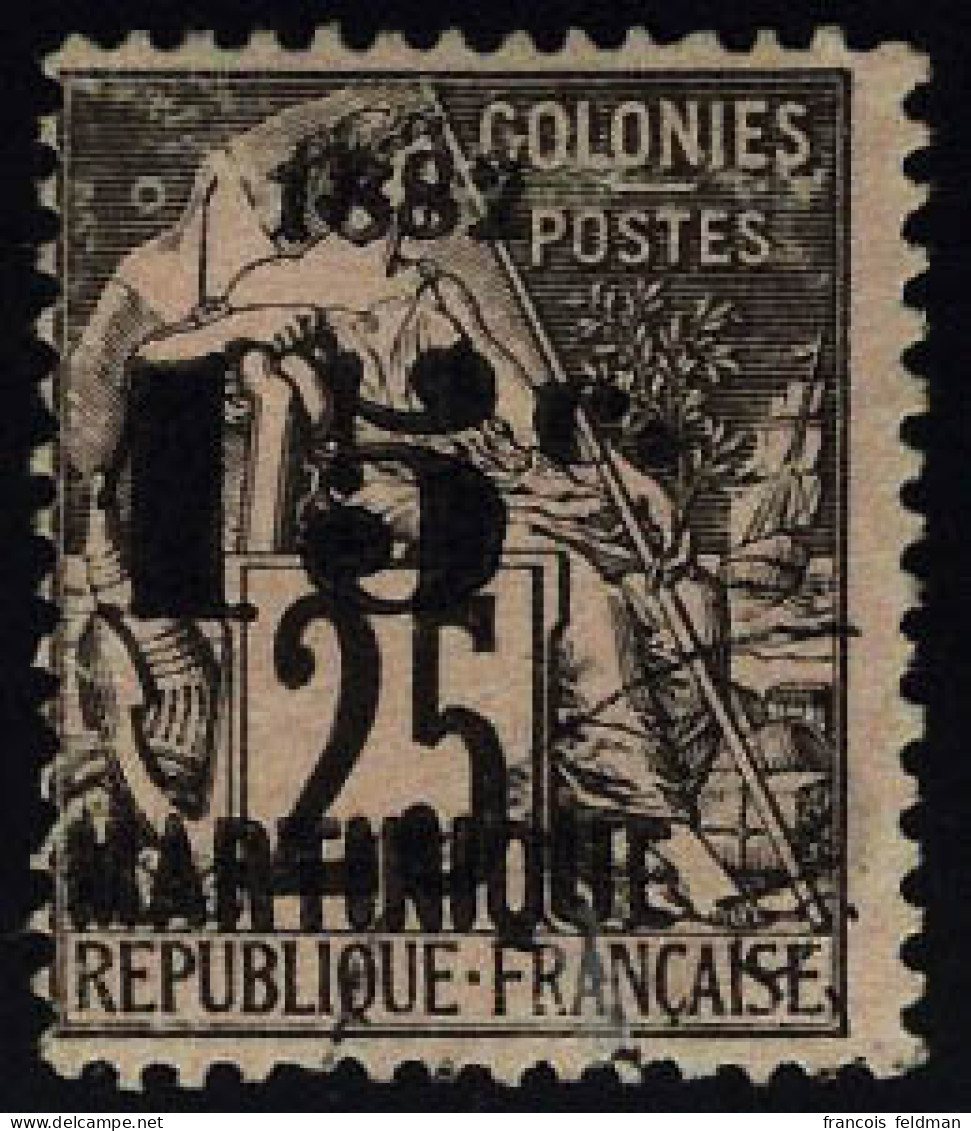 Oblitéré N° 30b, 15 Sur 25c Noir Sur Rose, Erreur De Date 1882, T.B. Signé Brun - Otros & Sin Clasificación