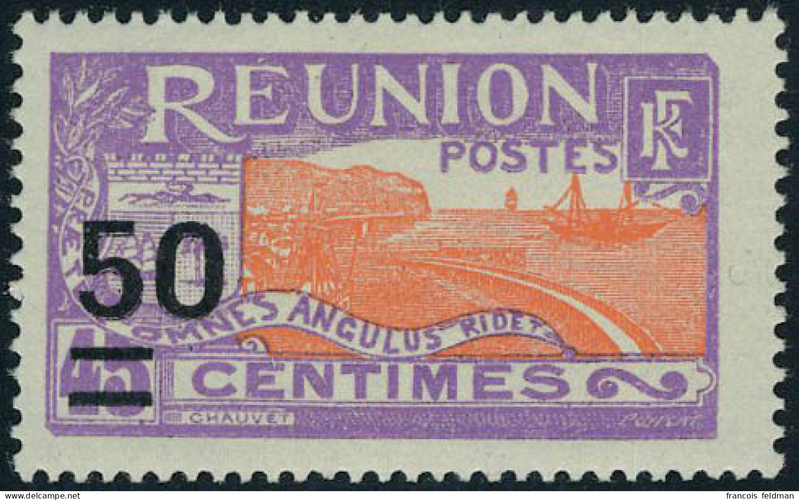 Neuf Avec Charnière N° 123A, 50 S/45c Violet Et Orange, TB - Other & Unclassified