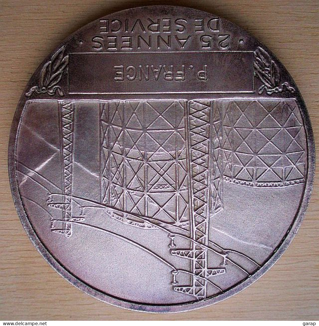 D3-500 Médaille Bronze Gris Electricité Et Gaz De France ,signée Henry Dropsy P.France 25 Années De Service - Personajes