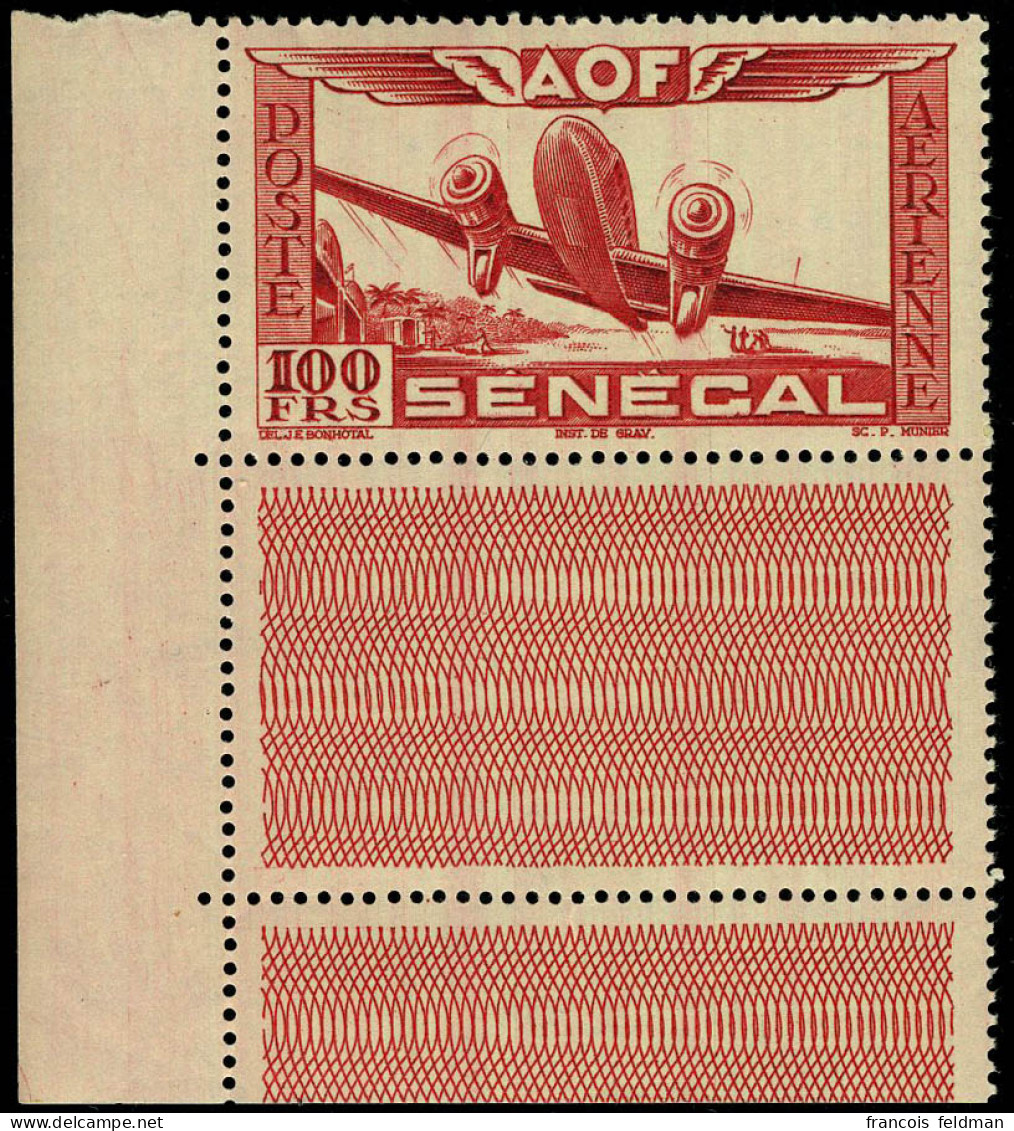 Neuf Sans Charnière N° 30a, 100F Avion Centre Outremer Omis, TB - Andere & Zonder Classificatie