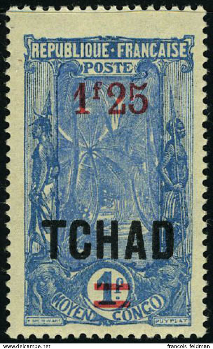 Neuf Avec Charnière N° 48a, 1f25 Sur 1f Bleu Et Outremer, Sans La Surcharge A.E.F., T.B. - Autres & Non Classés