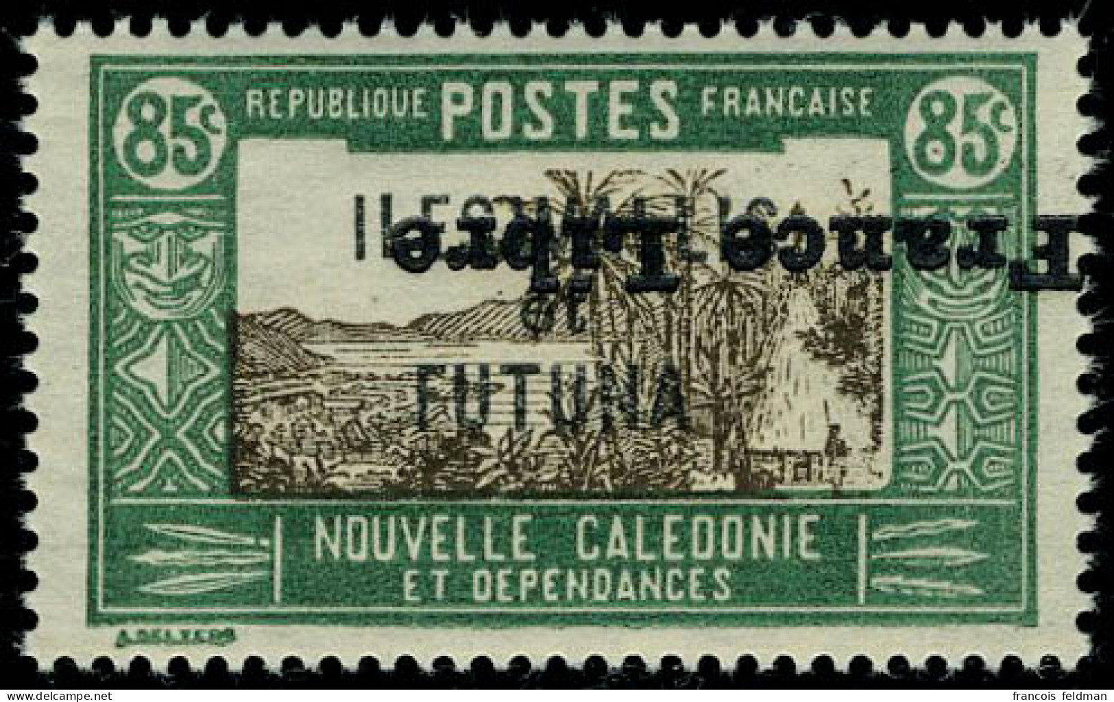 Neuf Sans Charnière N° 113a, 85c, France Libre Surcharge Renversée, TB, Rare, Signé Calves - Other & Unclassified