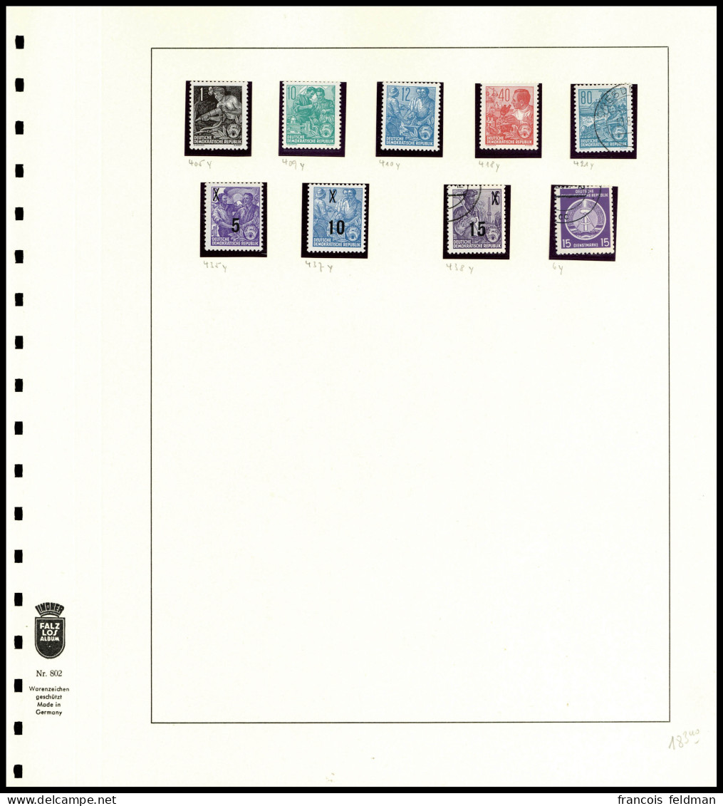 Neuf Sans Charnière Collection Quasi Complète De RDA Jusqu'en 1967, Nombreuses Variétés Répertoriées Michel Dont Filigra - Autres & Non Classés