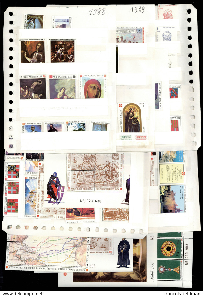Neuf Sans Charnière Collection Quasi Complète De 1988 à 1997, Poste, PA Et Blocs, T.B. - Cote Sassone - Photos WEB - Otros & Sin Clasificación