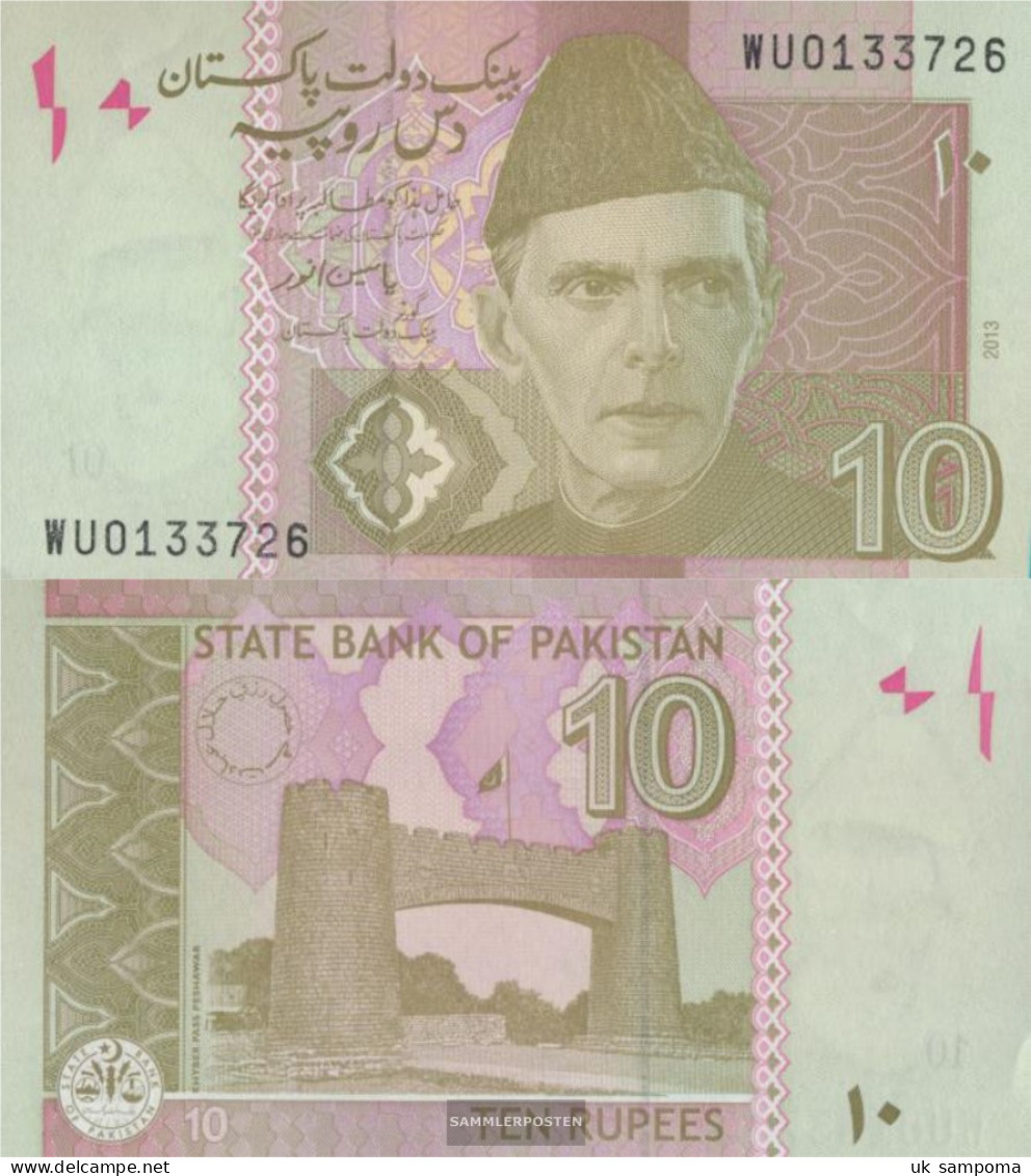 Pakistan Pick-number: 45h Uncirculated 2013 10 Rupees - Pakistan