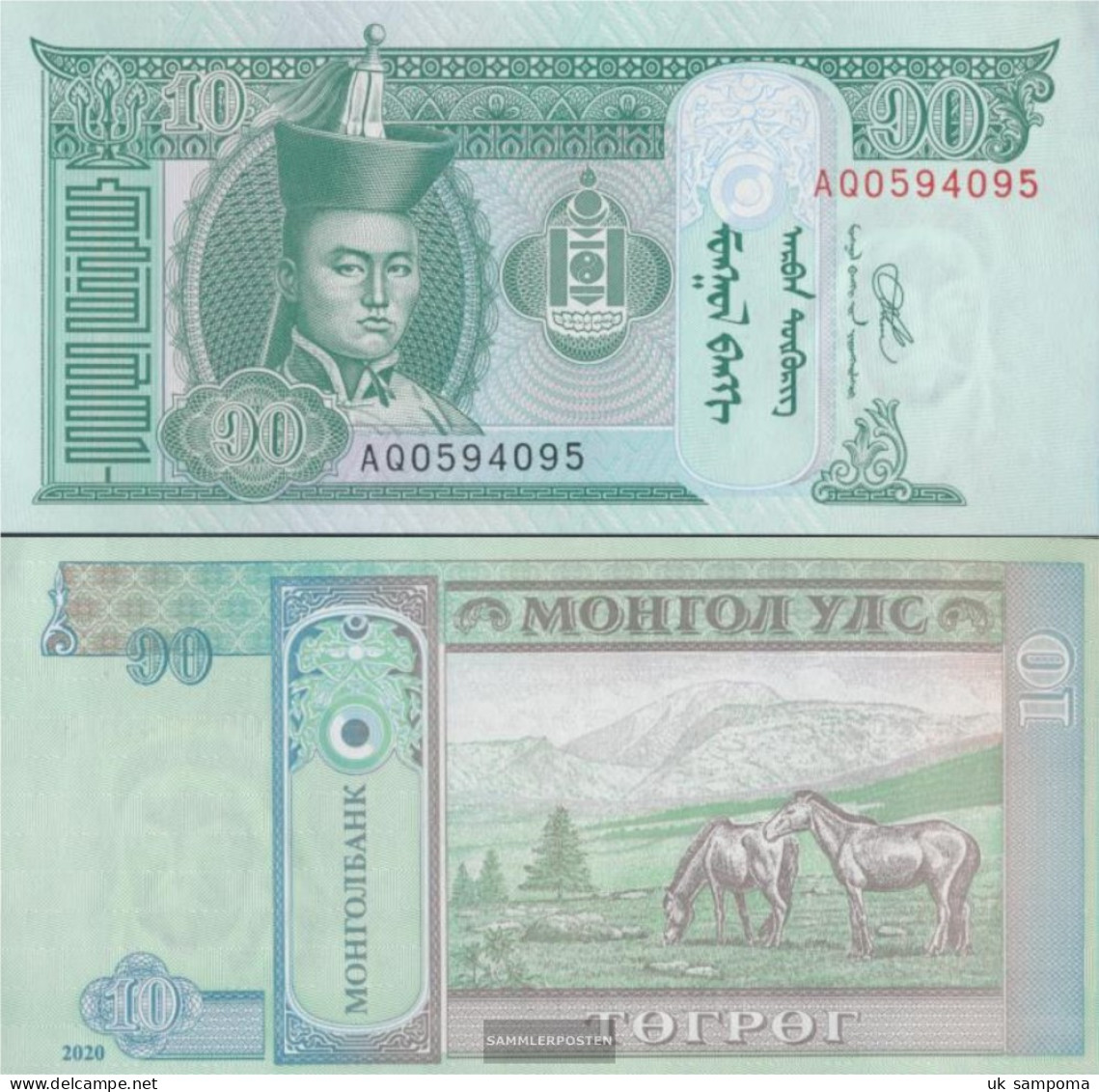 Mongolia Pick-number: 62 (2020) Uncirculated 2020 10 Tugrik - Mongolie