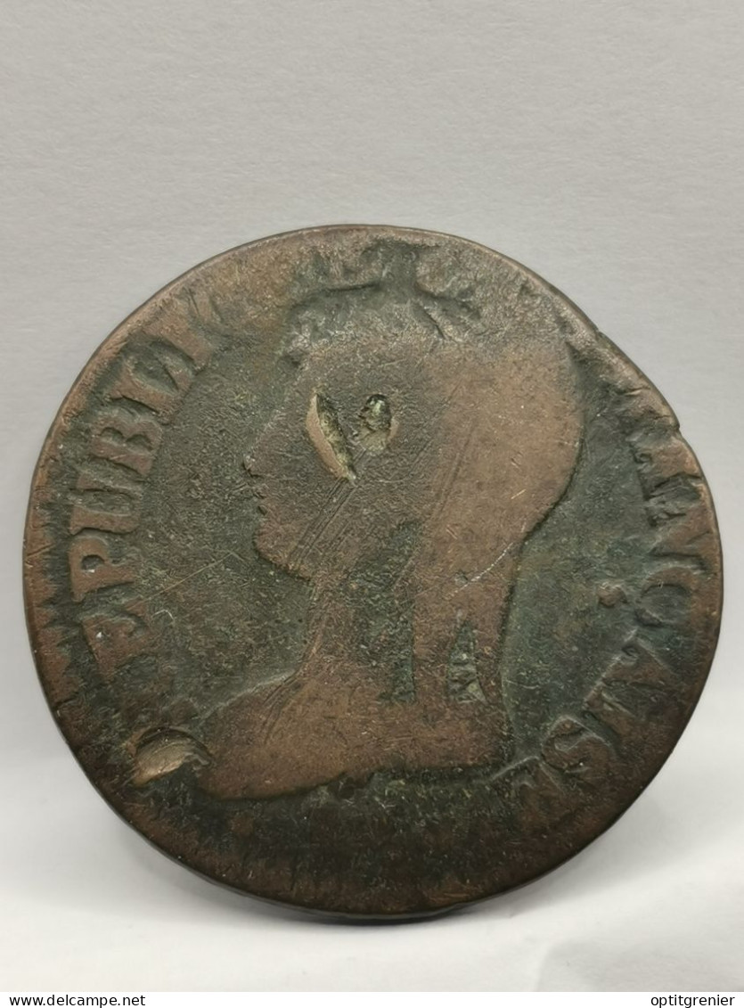 5 CENTIMES DUPRE GRAND MODULE AN 5 D LYON / FRANCE - 1792-1804 1ère République (An I – An XII)