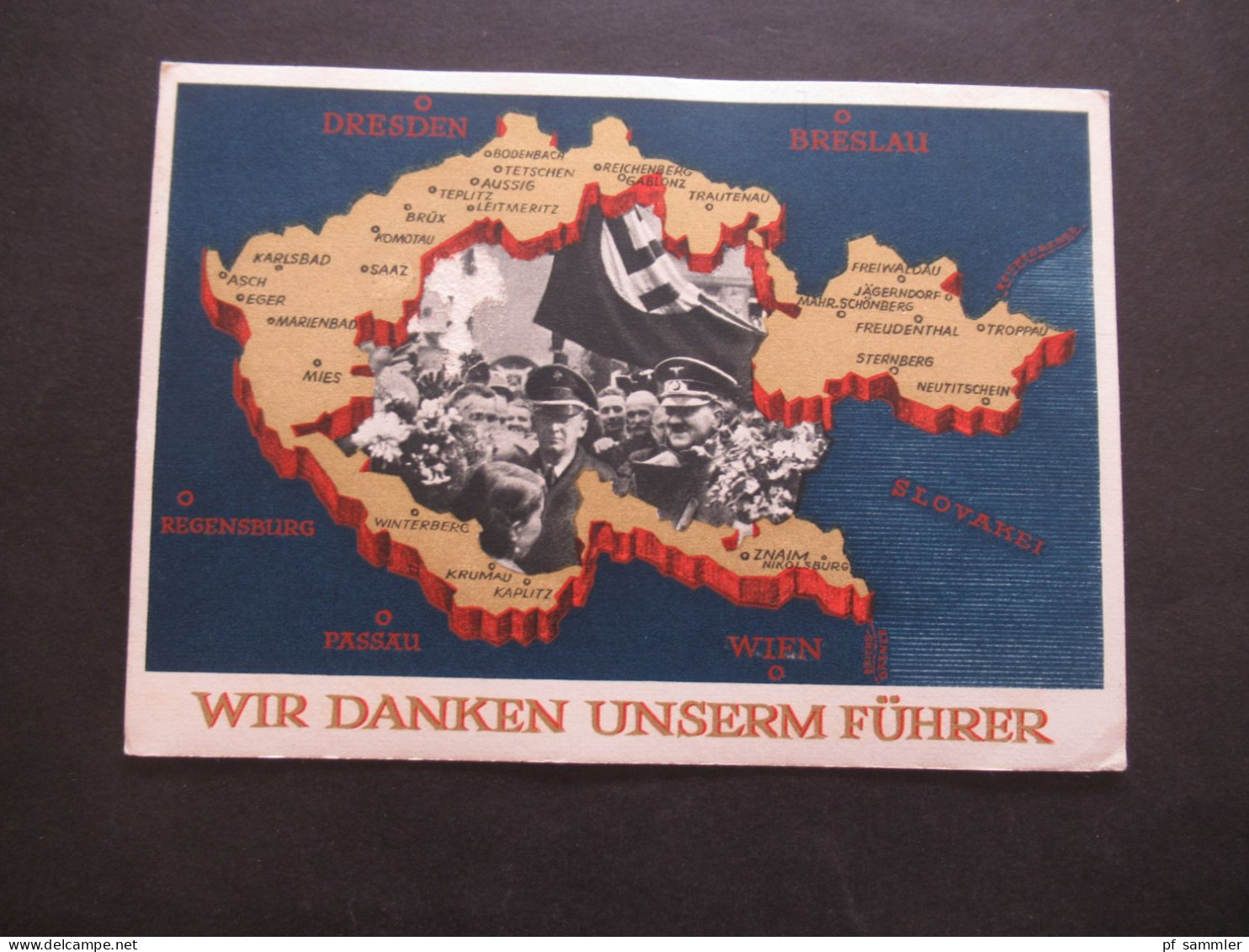 3.Reich 1939 Ganzsache / Propaganda "Wir Danken Unserem Führer" Als Fern PK Walsrode - Hamburg - Postcards