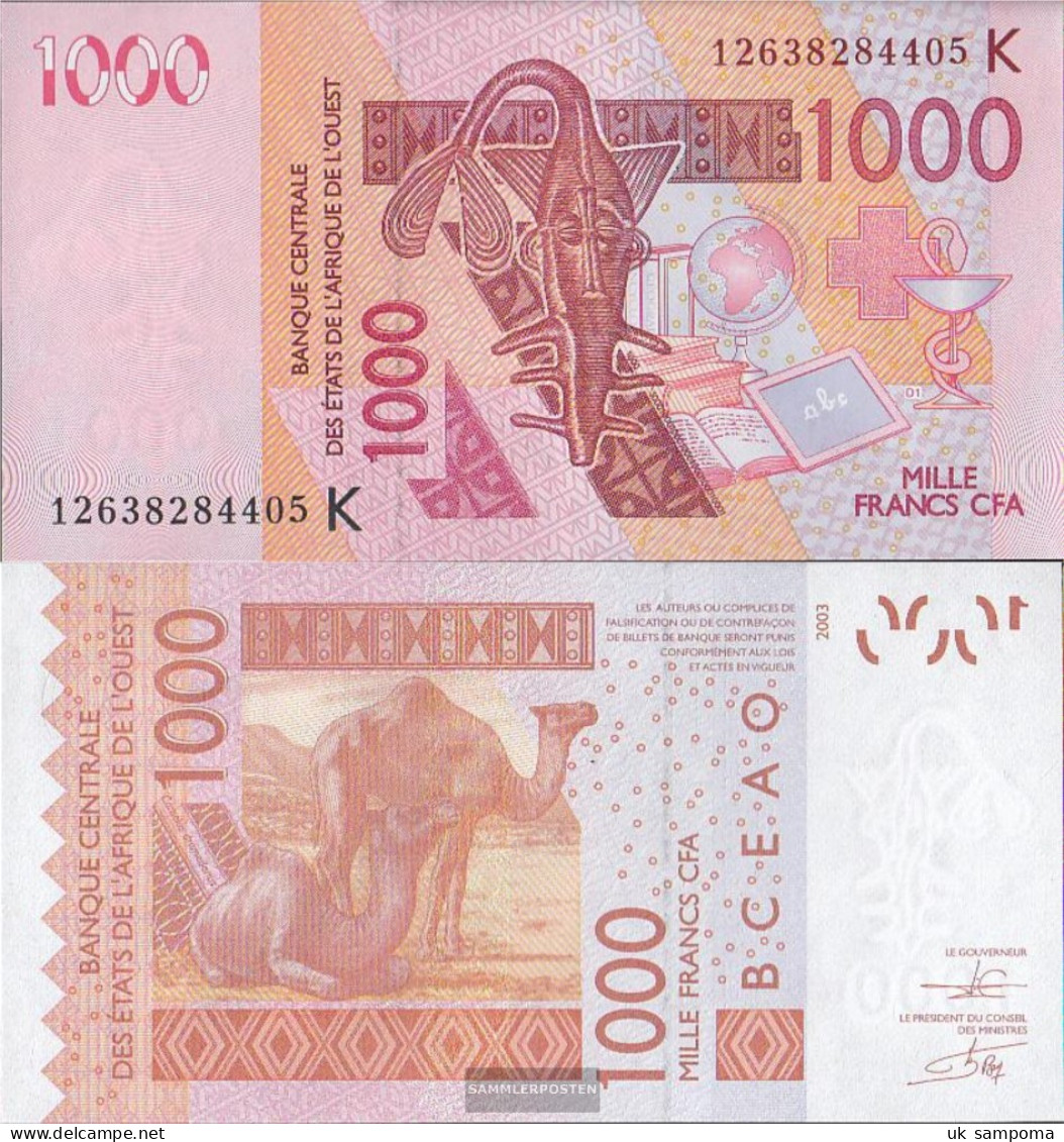 Senegal Pick-number: 715K L, Signature 39 Uncirculated 2012 1.000 Francs - Senegal