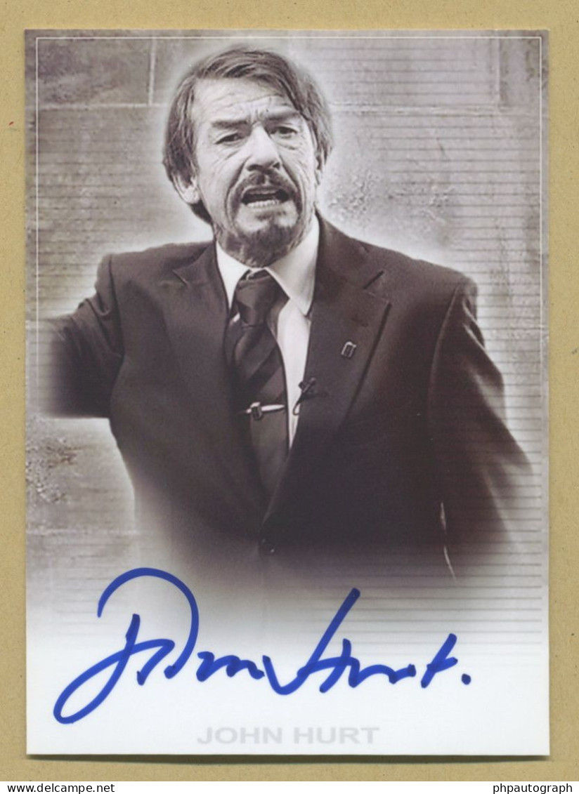 John Hurt (1940-2017) - English Actor - Signed Homemade Trading Card - COA - Acteurs & Toneelspelers