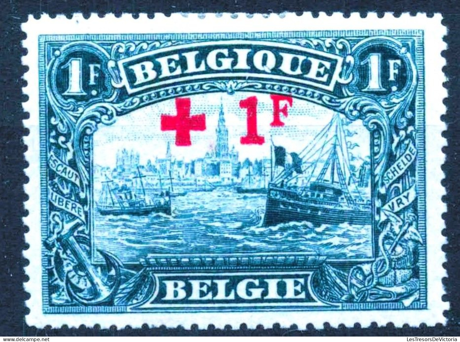 Timbres - Belgique - COB 150/60* Croix Rouge Surcharge Rouge - 1918 - Cote 165 - 1918 Cruz Roja