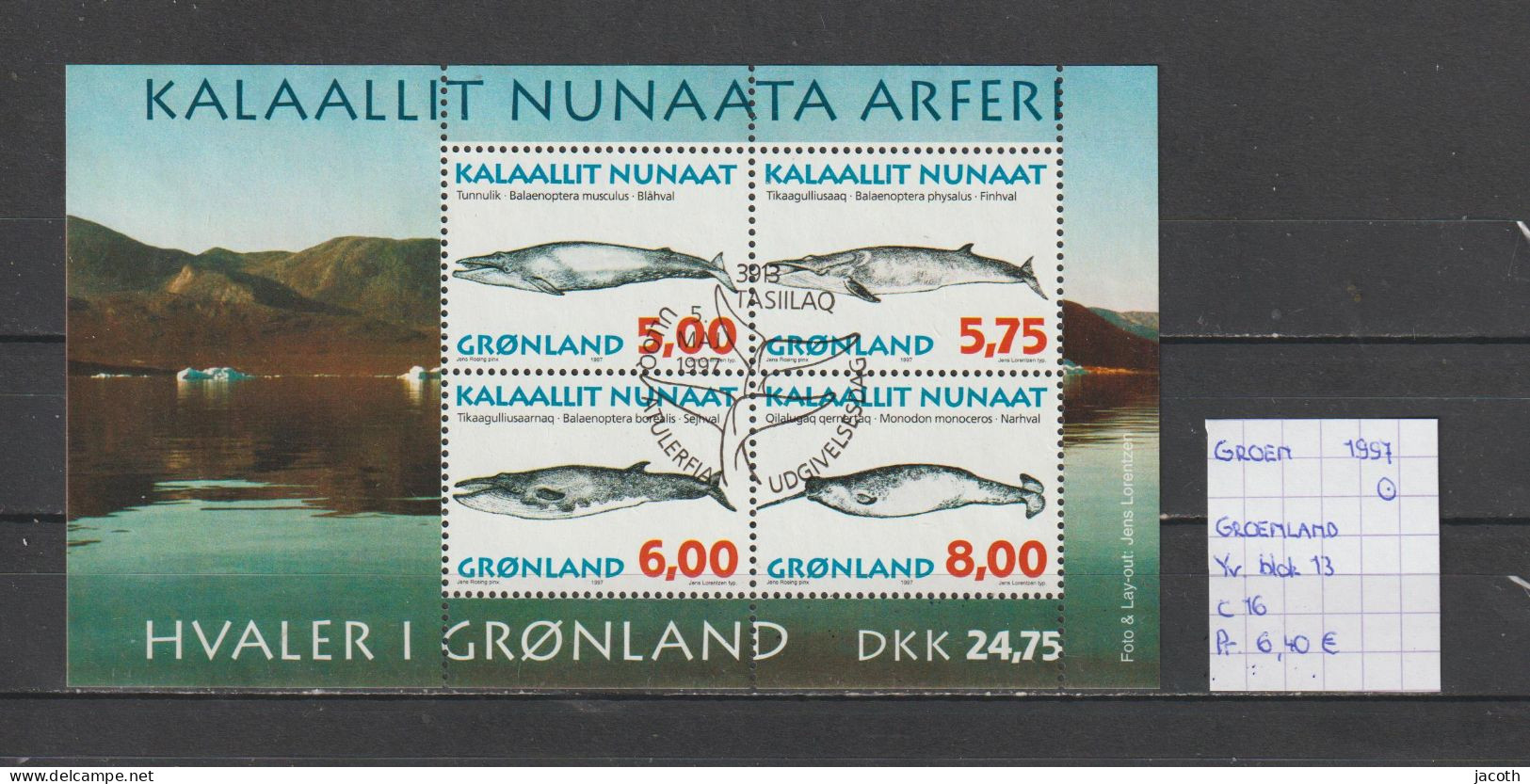 (TJ) Groenland 1997 - YT Blok 13 (gest./obl./used) - Blocks & Sheetlets