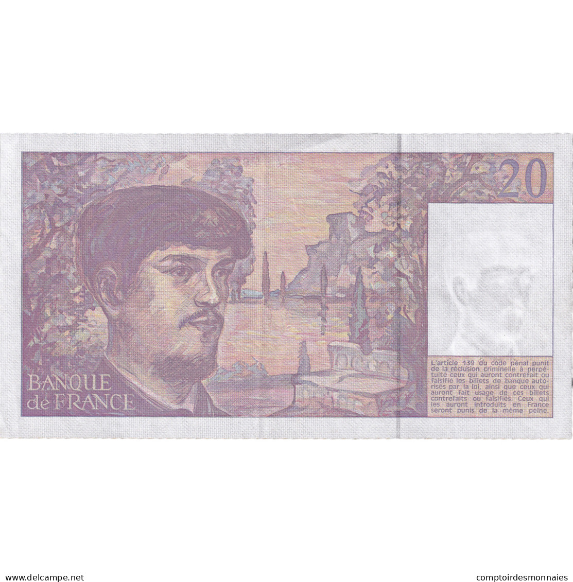 France, 20 Francs, 1990, M.029, SUP, Fayette:66bis.1, KM:151d - 20 F 1980-1997 ''Debussy''