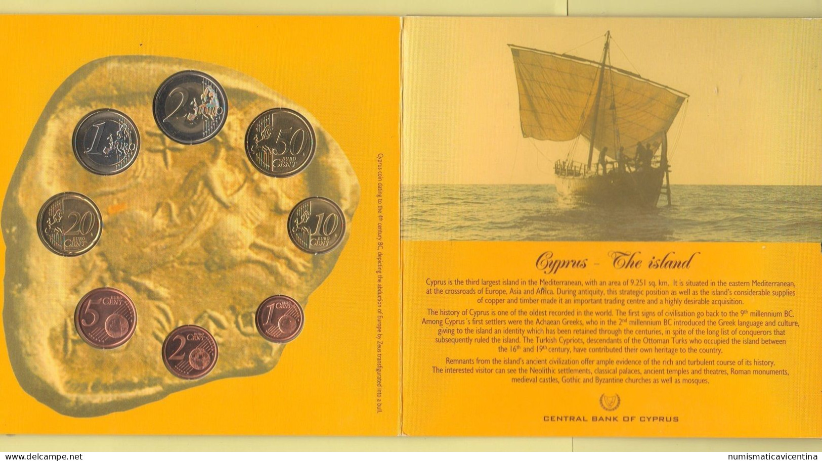 Cipro Cyprus First Set Euro Coin 2008 € Folder Ufficiale - Chypre