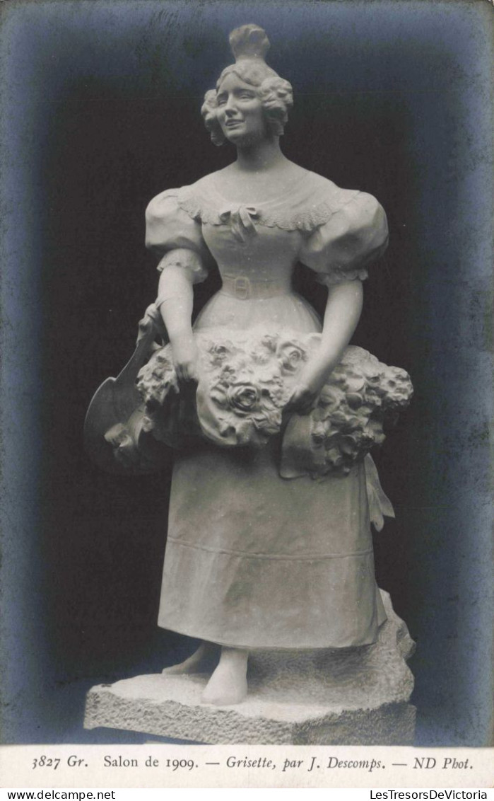 ARTS - Sculptures - Grisette - J Descomp - ND Phot - Carte Postale Ancienne - Esculturas