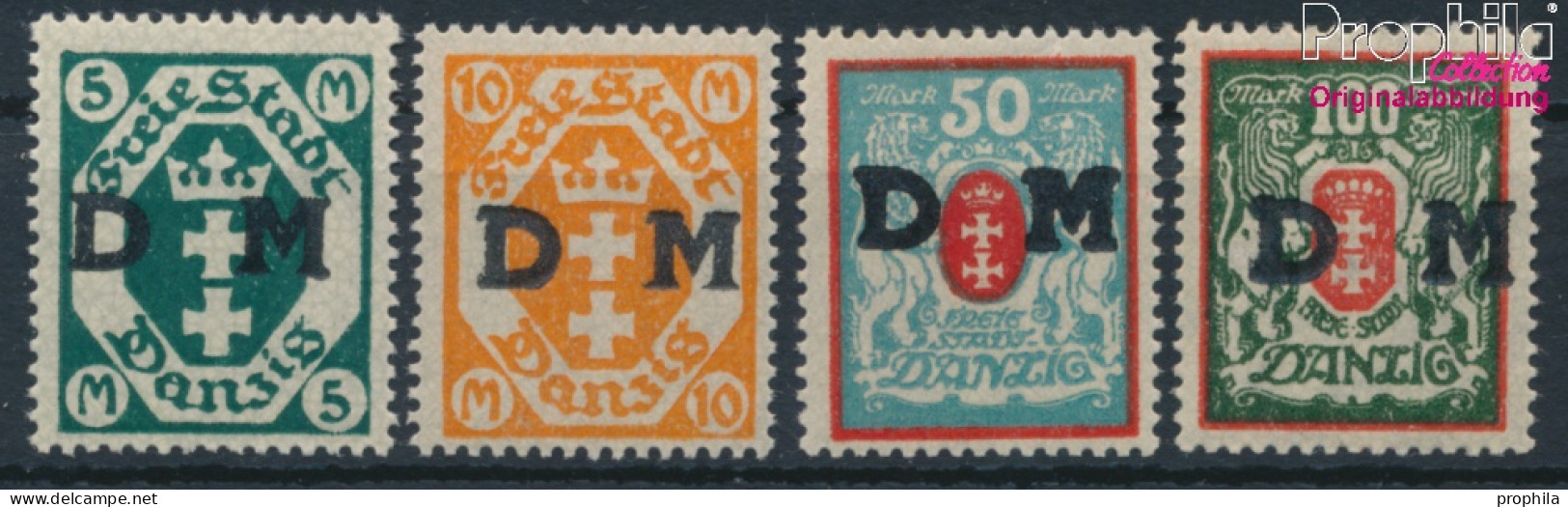 Danzig D30X-D34X (kompl.Ausg.) Stehendes Wasserzeichen Postfrisch 1923 Dienstmarke (10221868 - Oficial
