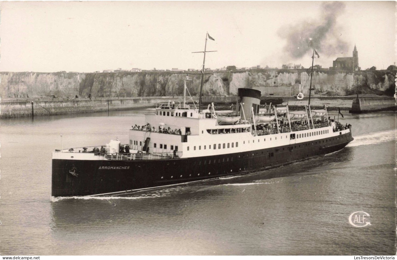 FRANCE - Dieppe - Paquebot Arromanches - Ligne Dieppe - Newhaven, SNCF - Carte Postale Ancienne - Dieppe