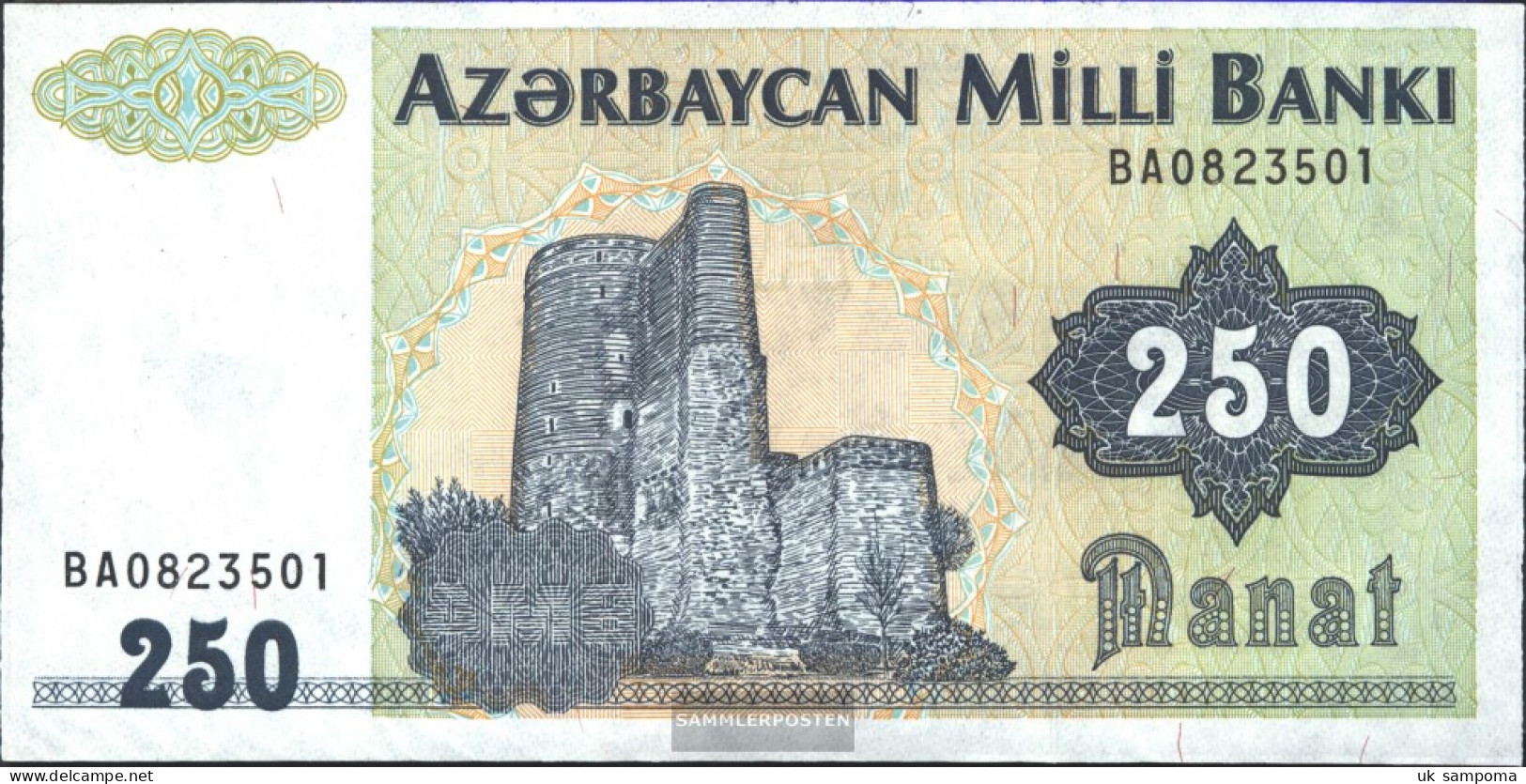 Aserbaidschan Pick-number: 13b Uncirculated 1992 250 Manat - Azerbaïjan