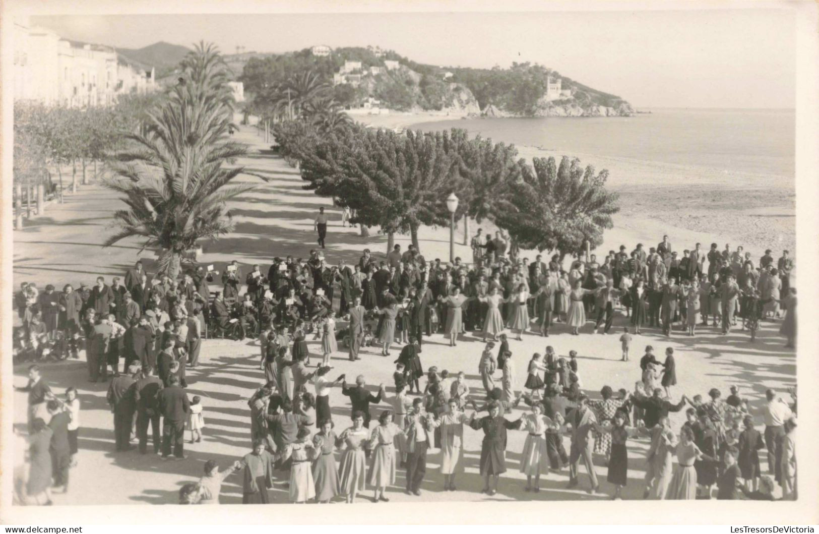 ESPAGNE - Lloret De Mar Costa Bravo - Bailando Sardanas  - Animé - Carte Postale Ancienne - Gerona