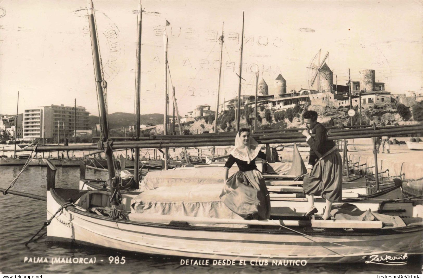 EPASGNE - Palma (Mallorca) - Detalle Desde El Club Nautico - Carte Postale Ancienne - Mallorca