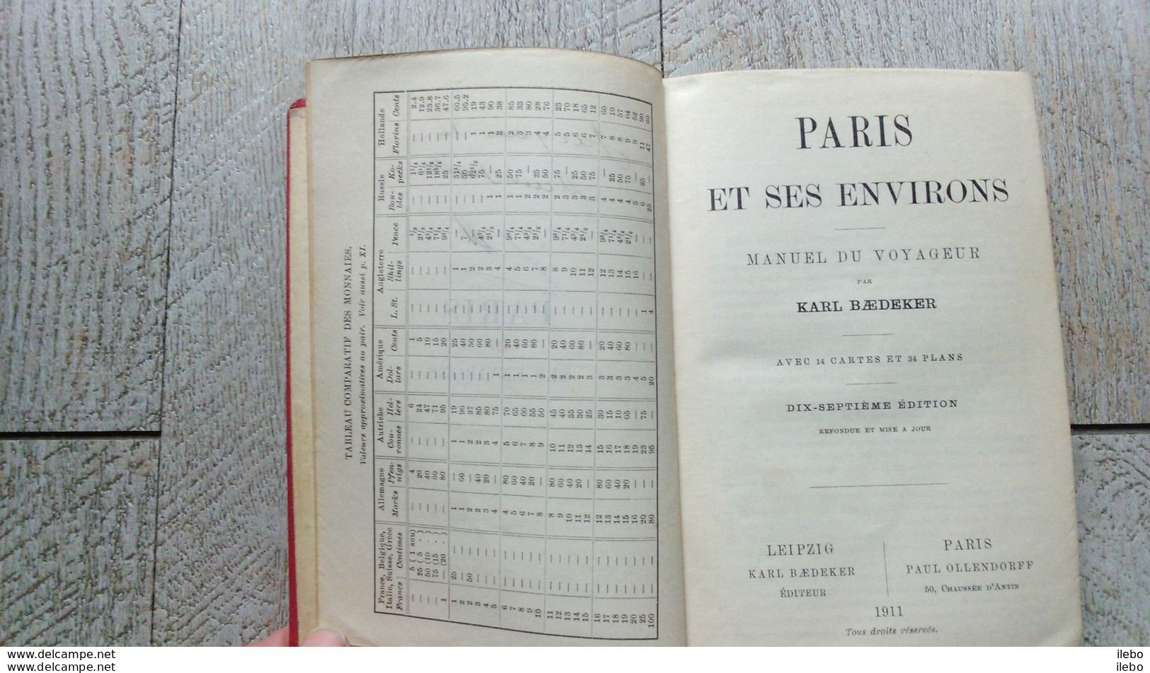 Paris Et Ses Environs 1911  Baedeker 14 Cartes 34 Plans Voyage Guide Tourisme - Parijs