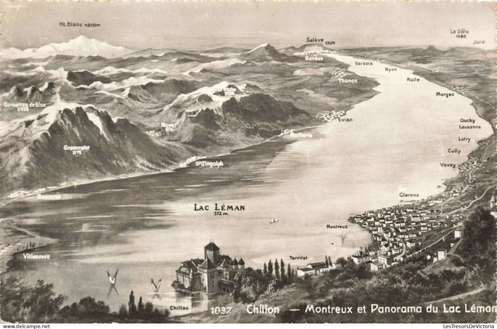 SUISSE - Chillon - Montreux Et Panorama Du Lac - Carte Postale Ancienne - Montreux