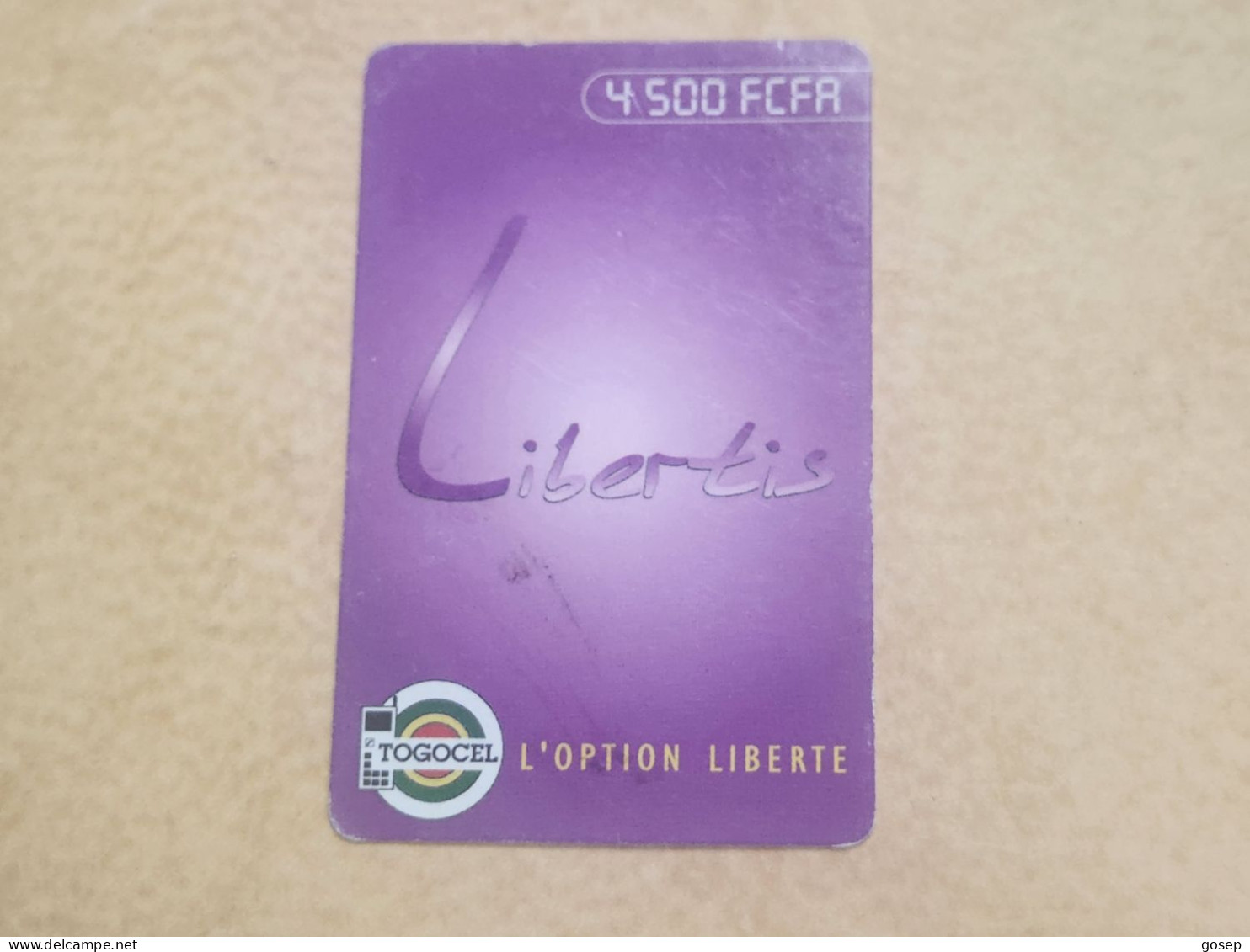 TOGO-(TG-LIB-REF-0007)-Libertis-violet 4.500 FCFA-(Horizontal)-(3)-(4500FCFR)-(4356-444-139-4642)-(used Card - Togo