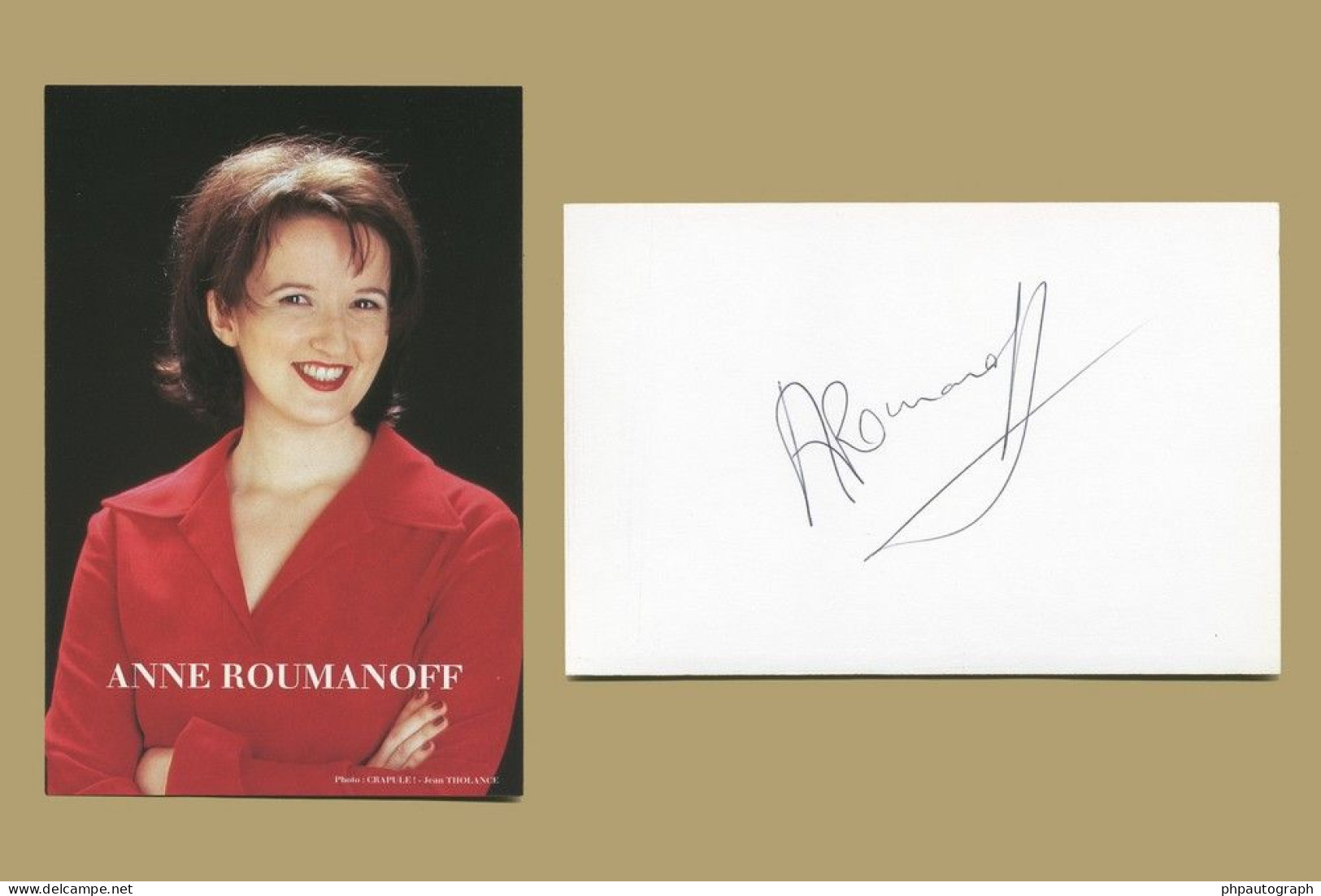 Anne Roumanoff - Humoriste Et Comédienne Française - Carte Signée + Photo - Acteurs & Toneelspelers