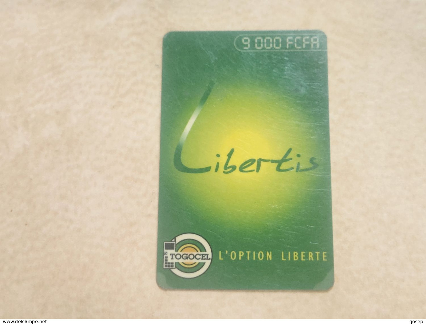 TOGO-(TG-LIB-REF-0010-011231)-Libertis-green 9.000 FCFA-(Vertical)-(7)-(9000FCFR)-(30202520132671)-(used Card - Togo