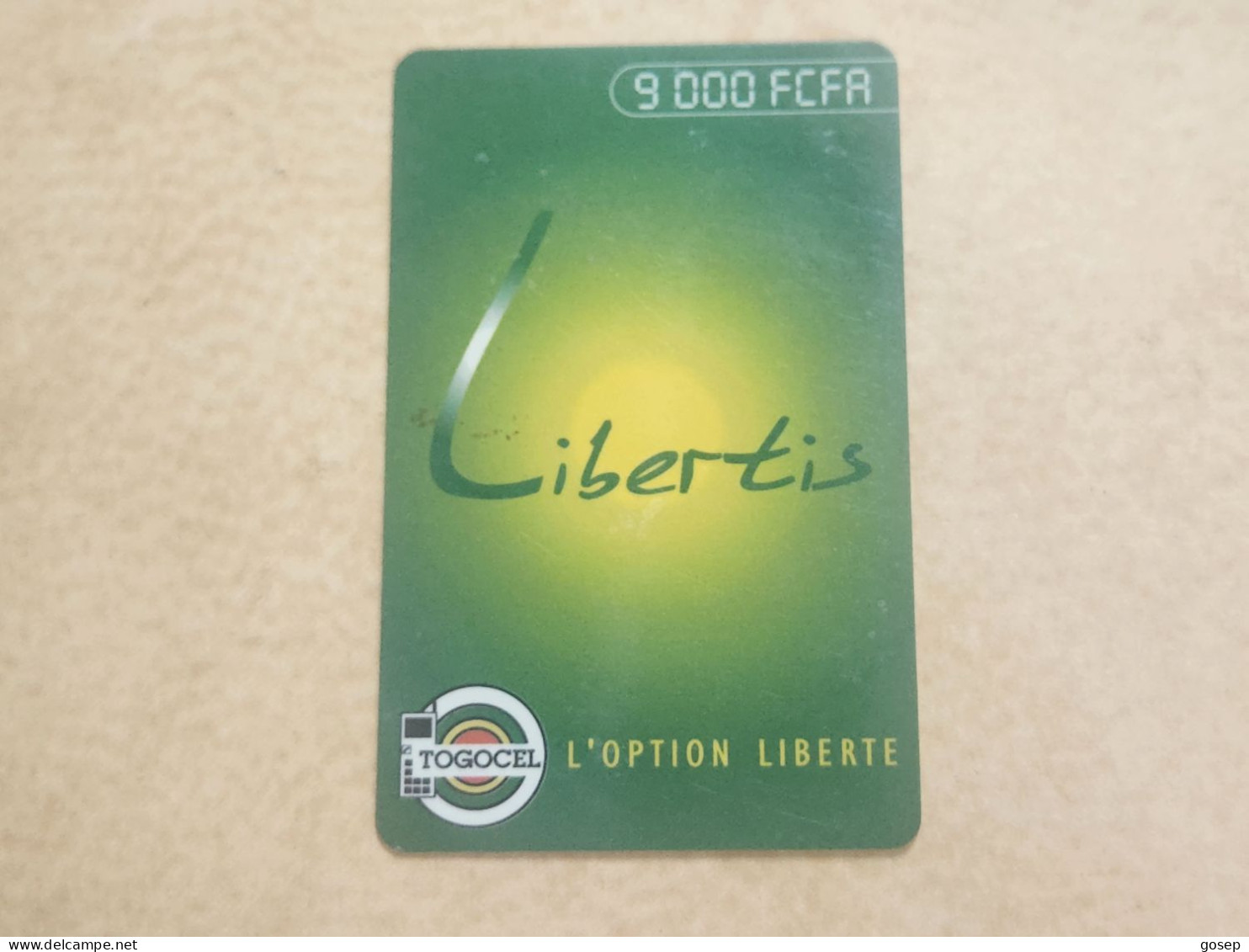 TOGO-(TG-LIB-REF-0010-0206)-Libertis-green 9.000 FCFA-(Vertical)-(9)-(9000FCFR)-(3030-0058-5400-39)-(used Card - Togo