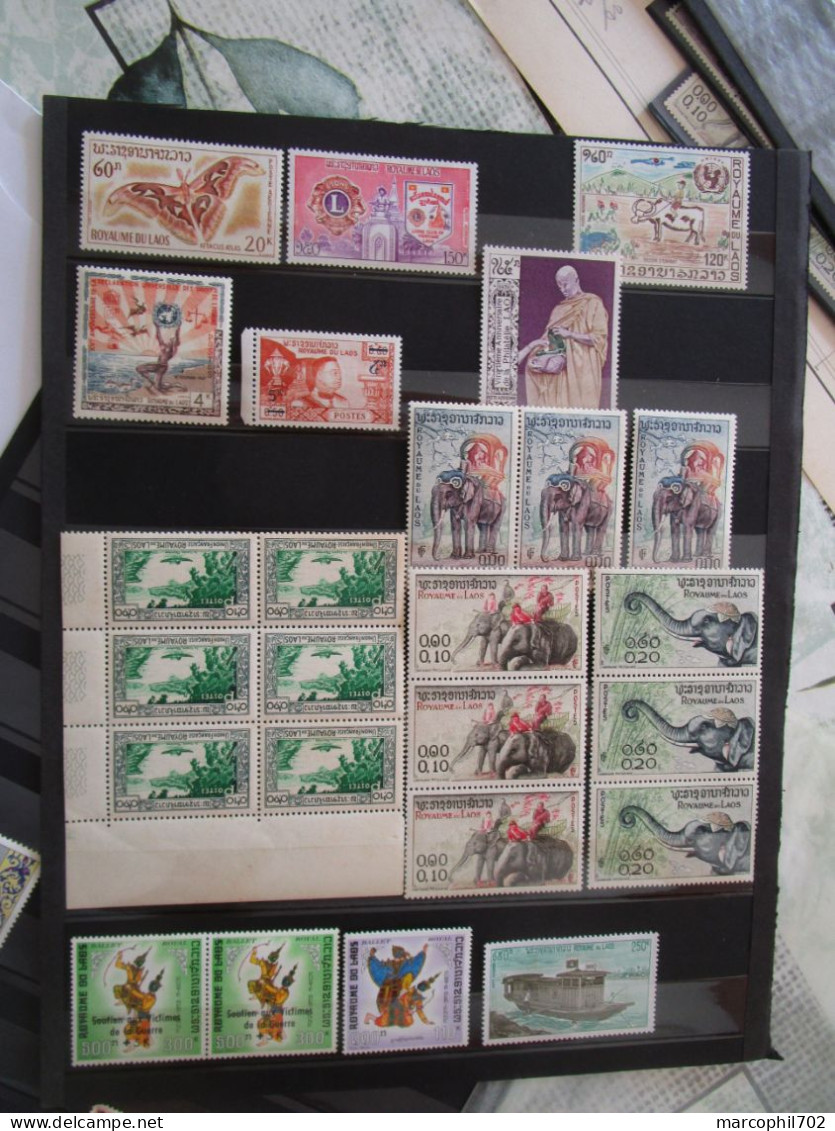 lot de timbres du laos neufs gommes parfaites