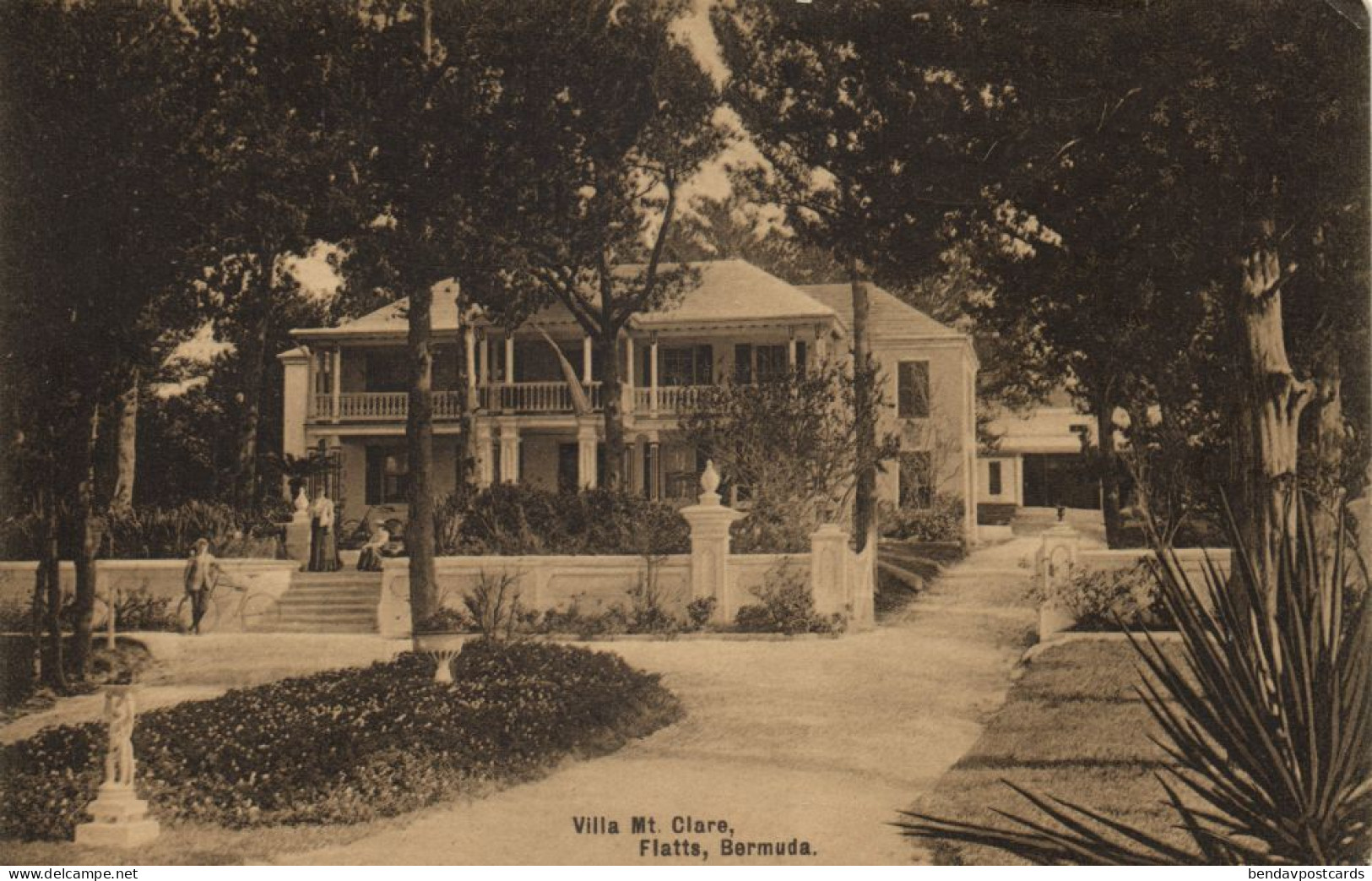 Bermuda, FLATTS, Villa Mt. Clare (1910s) Postcard - Bermuda