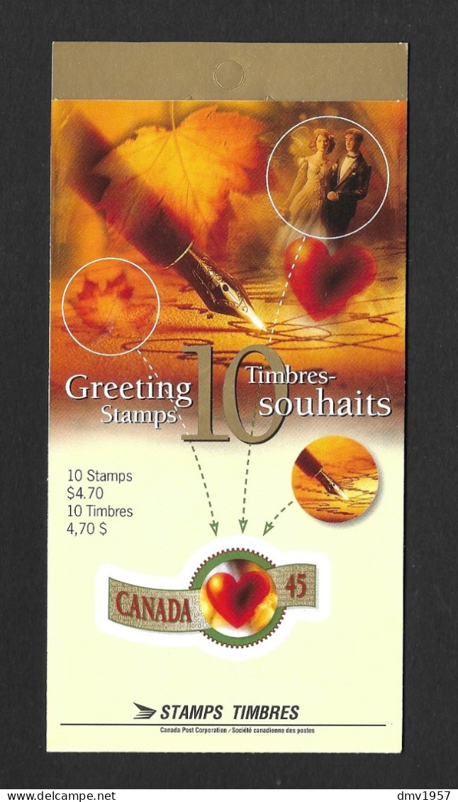 Canada 1995 MNH Greetings Booklet ($4.20) 10 X 45c SB197 - Libretti Completi
