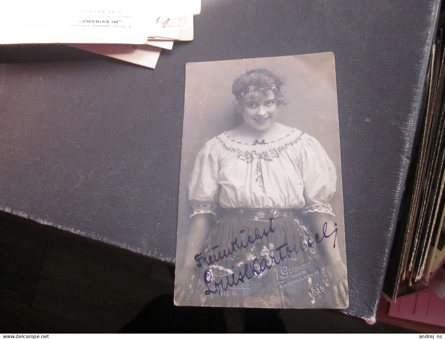 Louise K THEATER STAR  Autographs Signatures L Gutmann Wien 1918 - Acteurs & Toneelspelers