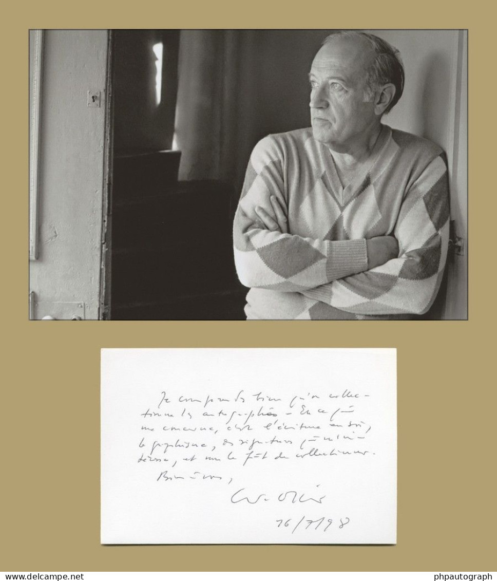 Claude Ollier (1922-2014) - Écrivain Français - Carte Autographe Signée - 1998 - Deportivo