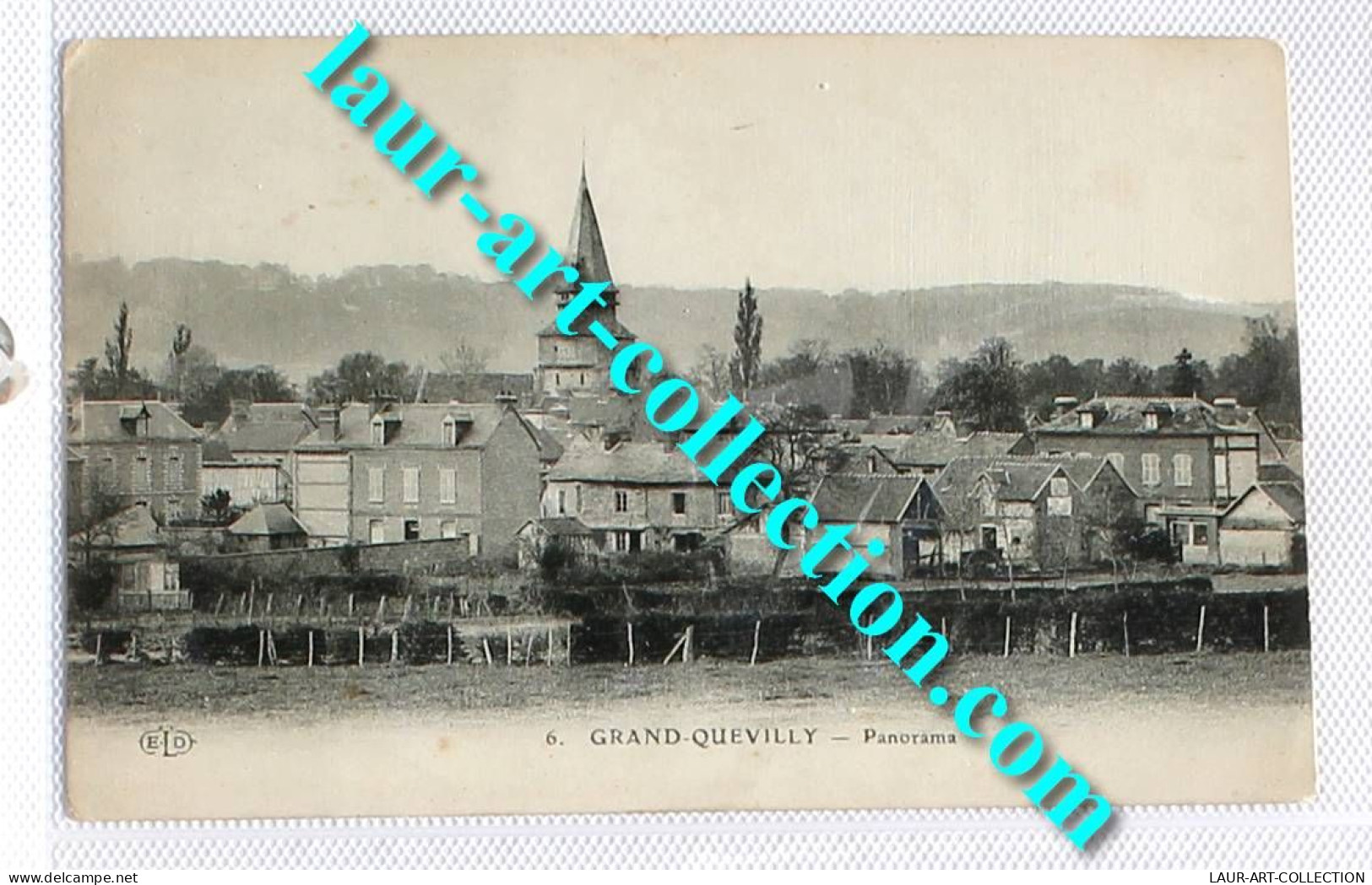 RARE CPA ! 76 GRAND QUEVILLY, PANORAMA, VILLAGE MAISON EGLISE VILLE NORMANDIE / CARTE POSTALE ANCIENNE POSTCARD (2394) - Le Grand-quevilly