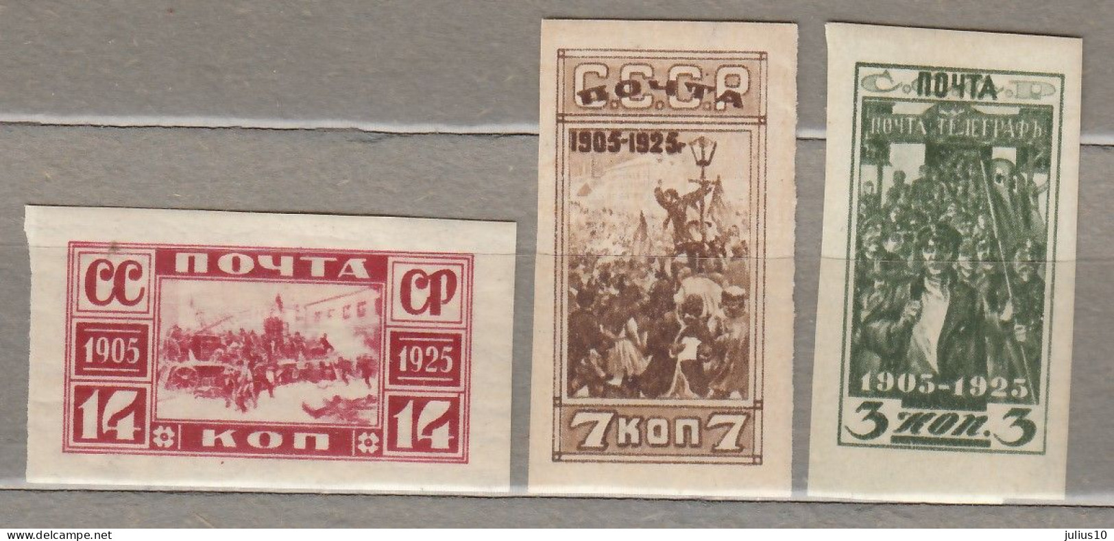 RUSSIA USSR 1925 Revolution Anniversary MLH (*) Mi 302b-304b #Ru70 - Ungebraucht