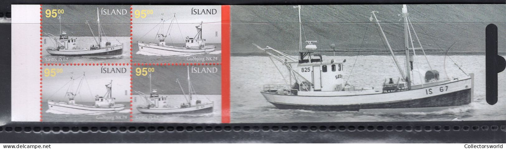 Iceland 2005 4v - 4 X 95Kr Fish Trawler - Ships MNH - Booklets