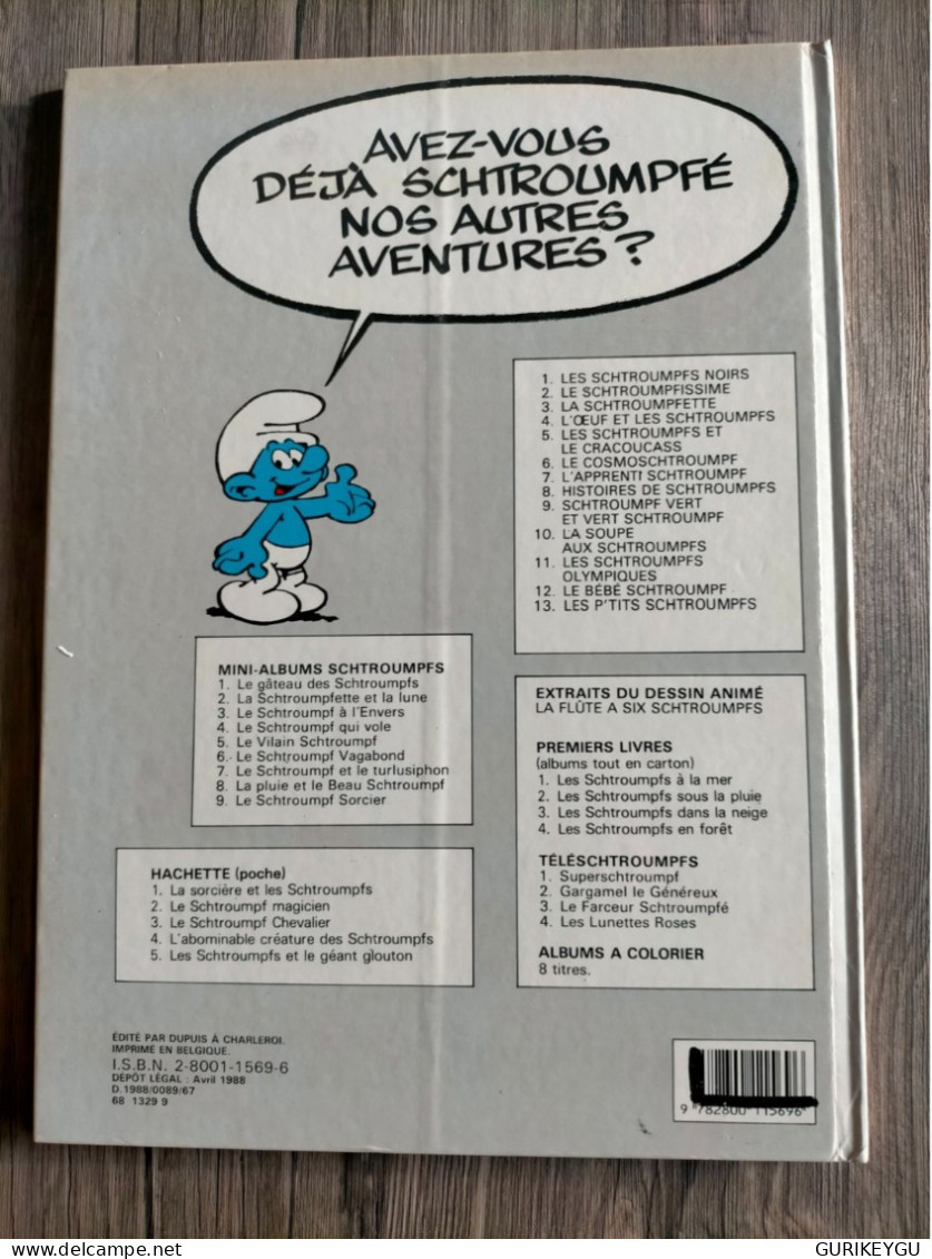 BD N° 13 Les P'tits  SCHTROUMPFS Et Le Schtroumpf Robot  PEYO  TTBE EO  De 1988 - Bob Morane