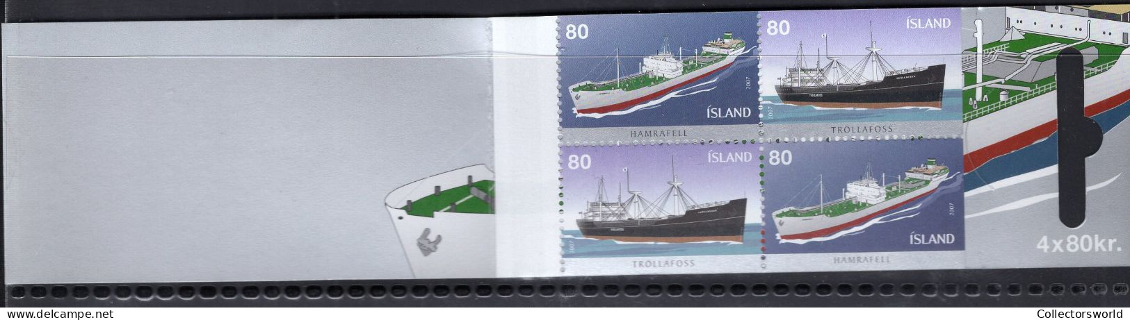 Iceland 2007 4v - 4 X 80Kr Cargo Ships MNH - Cuadernillos