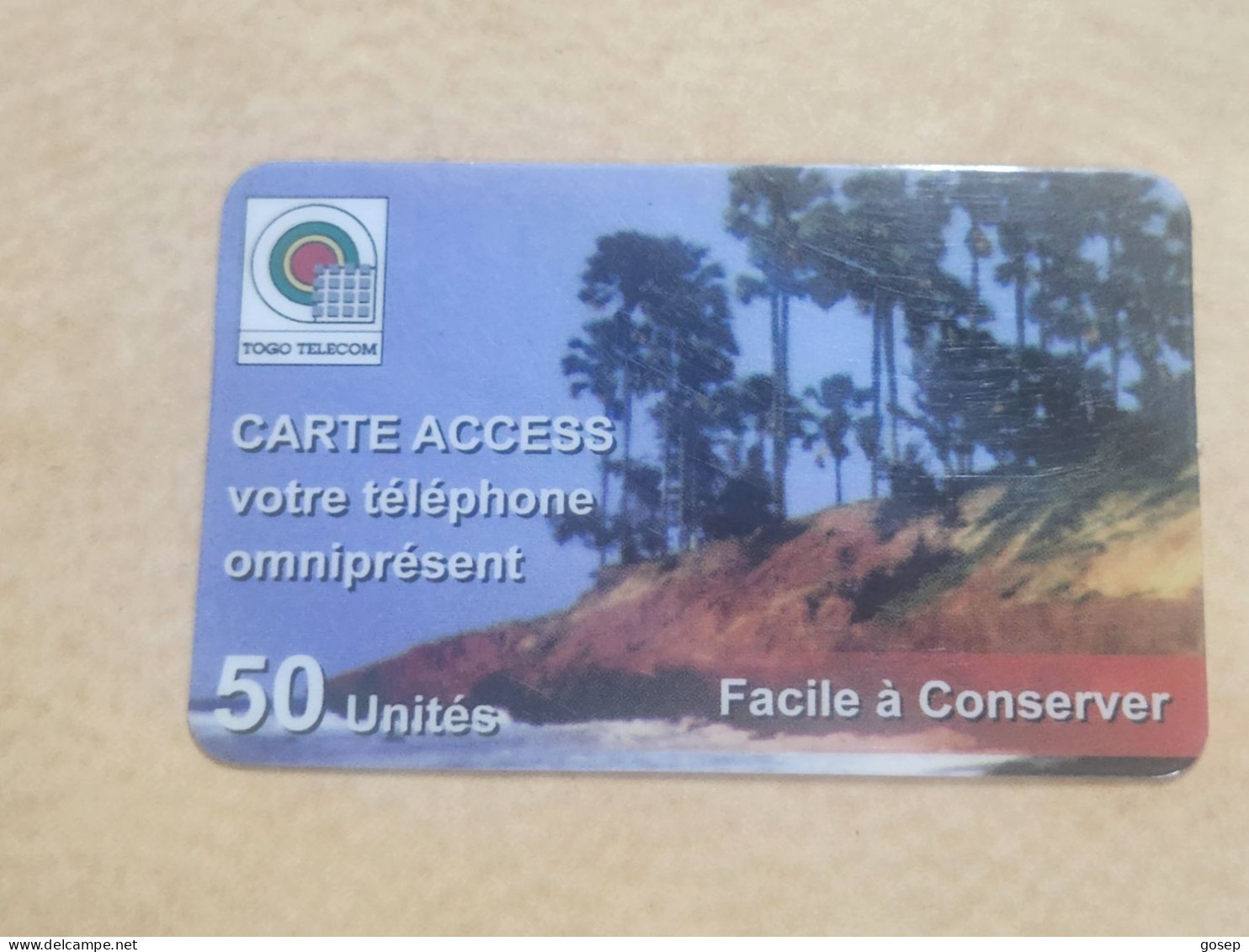 TOGO-(TG-PRE-TGT-0002A)-PAIM TREES 2-(20)-(50units)-(5752-9778-8514)-used Card+1card Prepiad Free - Togo