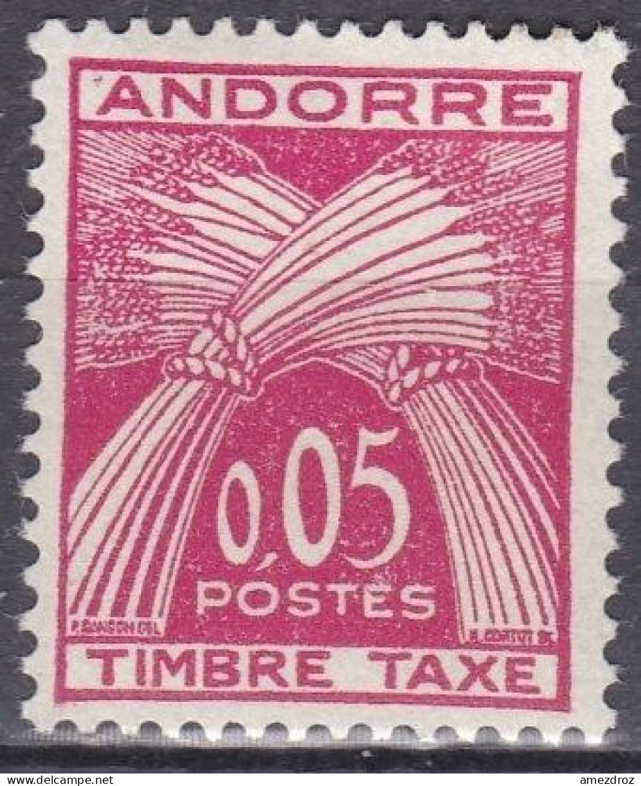 Andorre Français Taxe 1961 N° 42 MH Gerbe  (J10) - Ongebruikt