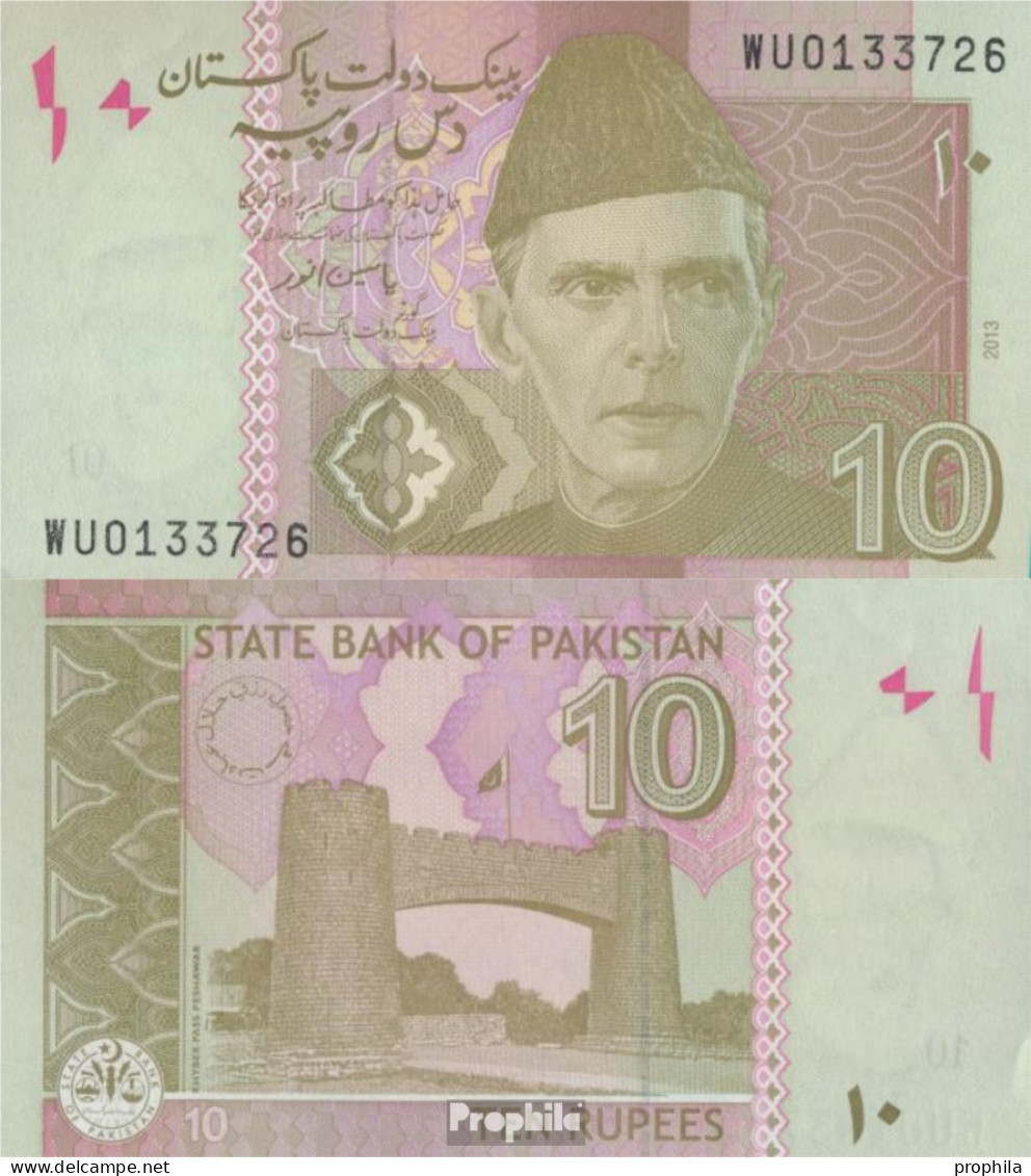 Pakistan Pick-Nr: 45h Bankfrisch 2013 10 Rupees - Pakistan