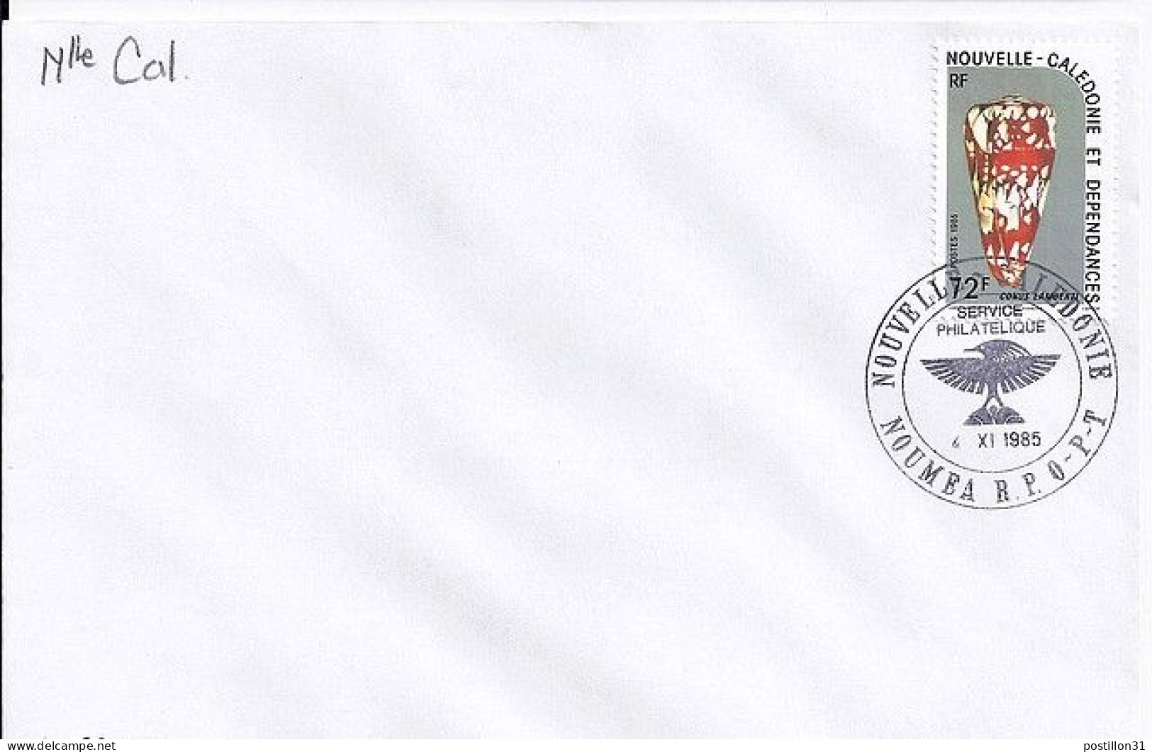 Nlle CALEDONIE N° 499 S/L. DE NOUMEA/4.11.85 POUR LA FRANCE - Lettres & Documents