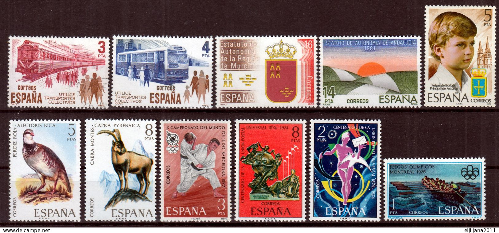 Action !! SALE !! 50 % OFF !! ⁕ SPAIN 1969 - 1983 ⁕ Collection / Lot Of 33 MNH Stamps - See Scan - Collections