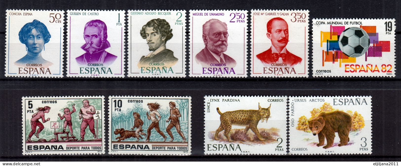 Action !! SALE !! 50 % OFF !! ⁕ SPAIN 1969 - 1983 ⁕ Collection / Lot Of 33 MNH Stamps - See Scan - Collections