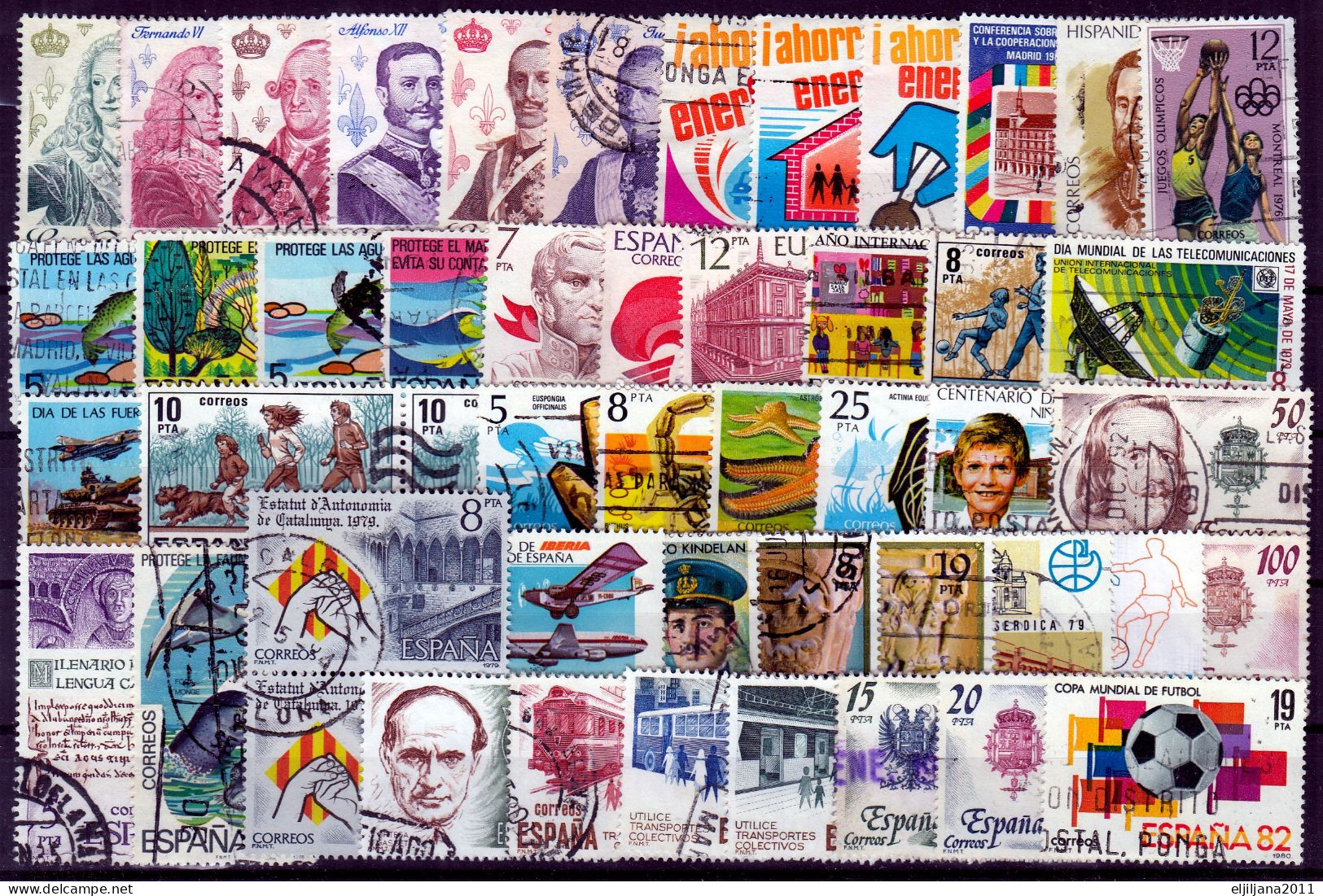 Action !! SALE !! 50 % OFF !! ⁕ SPAIN 1974 - 1979 ⁕ Nice Collection / Lot Of 99 Used Stamps ⁕ - Colecciones