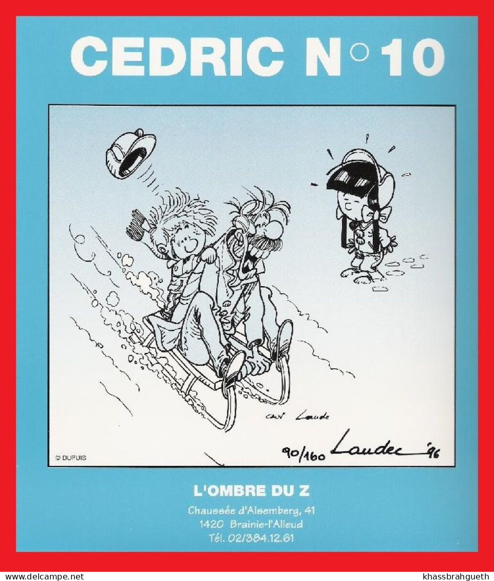 LAUDEC - EX-LIBRIS "CEDRIC" T10 (1996) - N°2/160 & SIGNE - Illustrators J - L