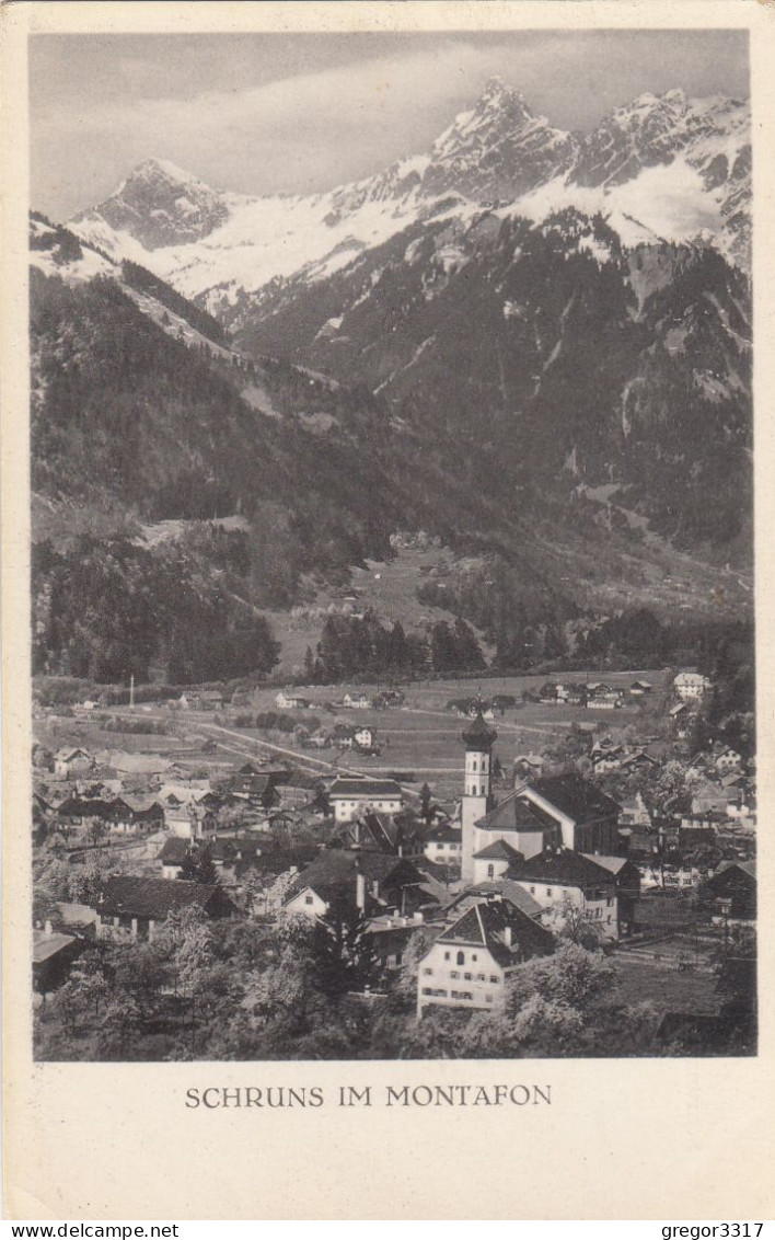 D6163) SCHRUNS Im Montafon - Vorarlberg - Kirche U. Häuser Im Vordergrund - Schruns